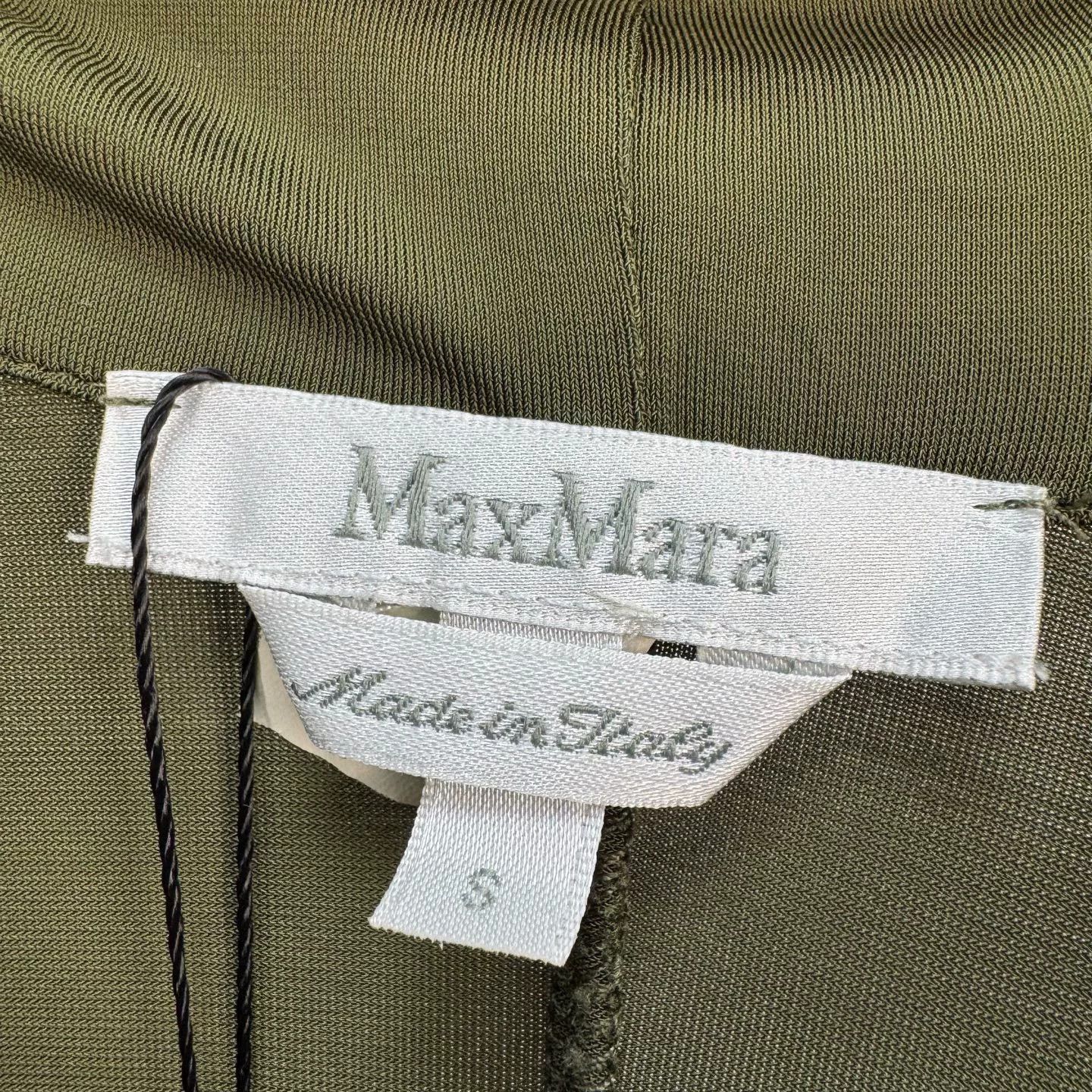 Max Mara Maxmara Dark Green Silk Camisole Top Size S / US 4 / IT 40 - 5 Thumbnail