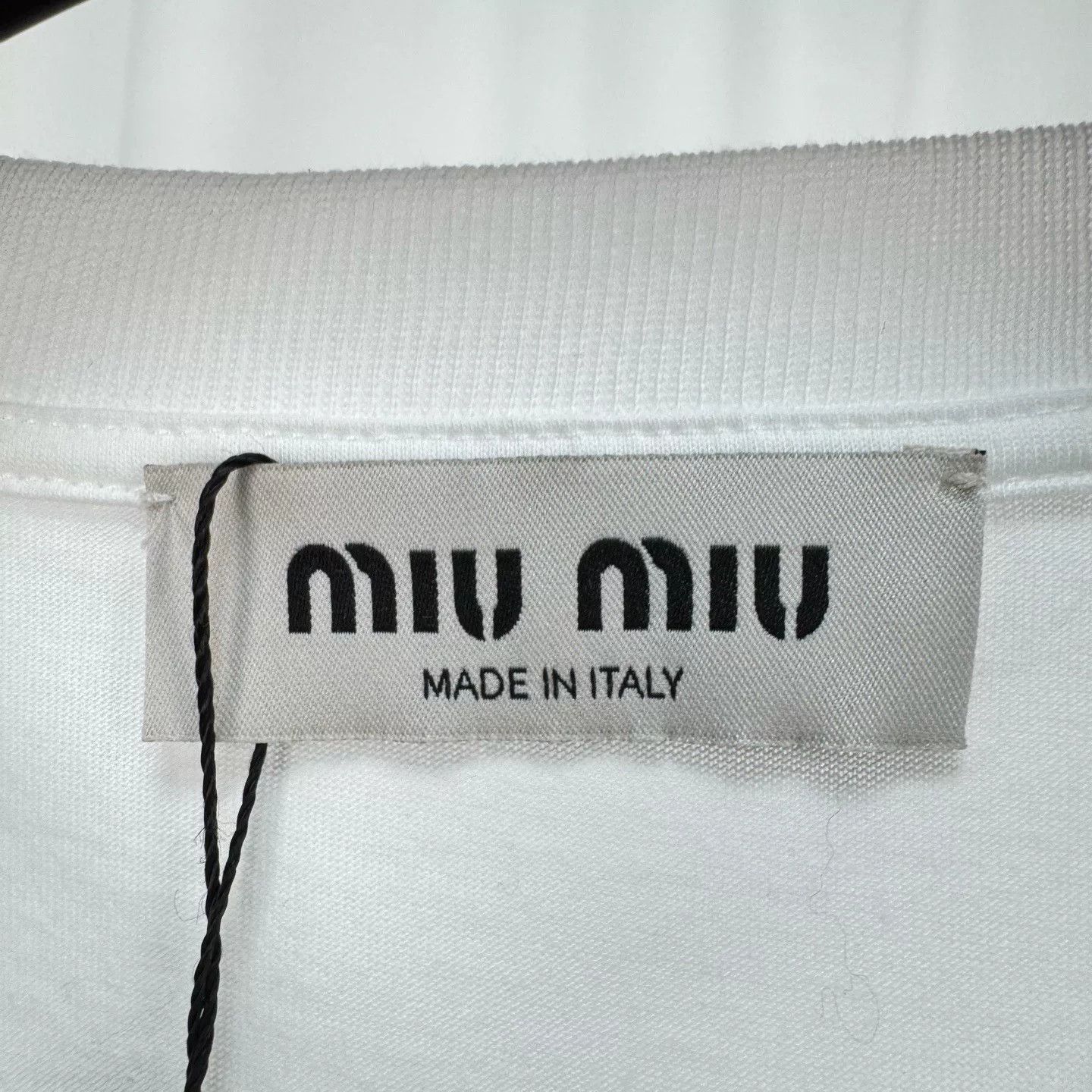 Miu Miu Miu Miu Embroidered Script Letter T-Shirt Size S / US 4 / IT 40 - 5 Thumbnail