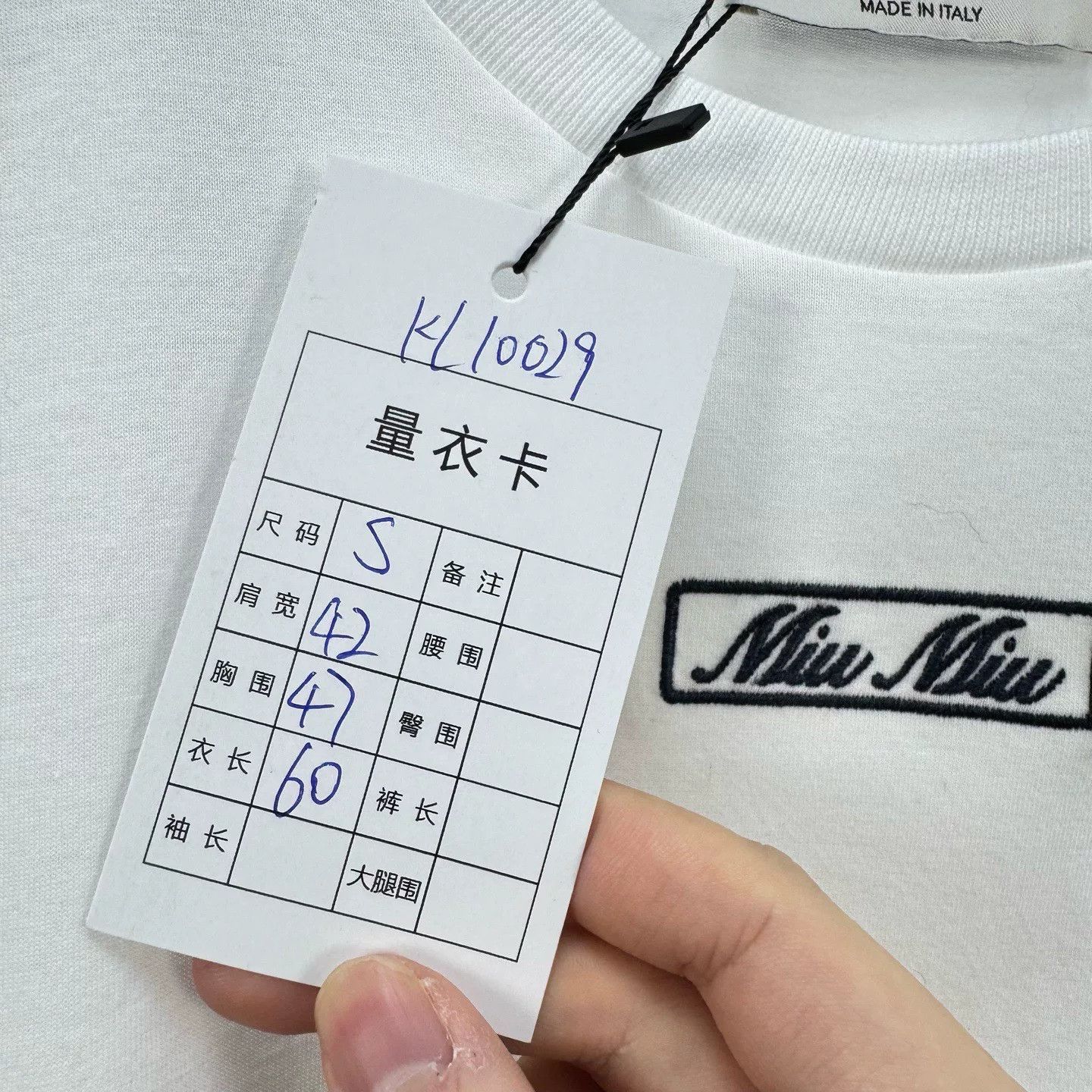 Miu Miu Miu Miu Embroidered Script Letter T-Shirt Size S / US 4 / IT 40 - 7 Thumbnail