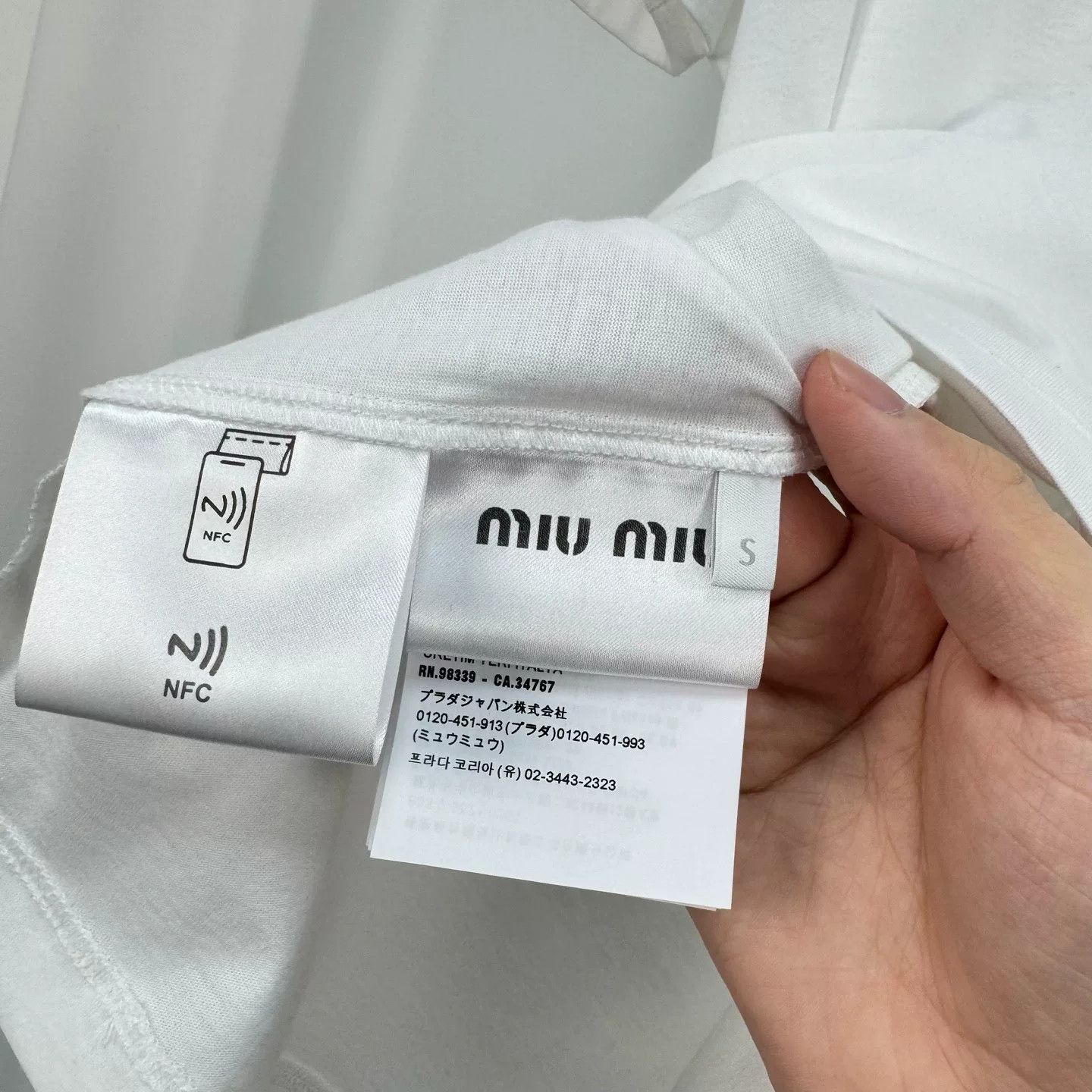Miu Miu Miu Miu Embroidered Script Letter T-Shirt Size S / US 4 / IT 40 - 6 Thumbnail