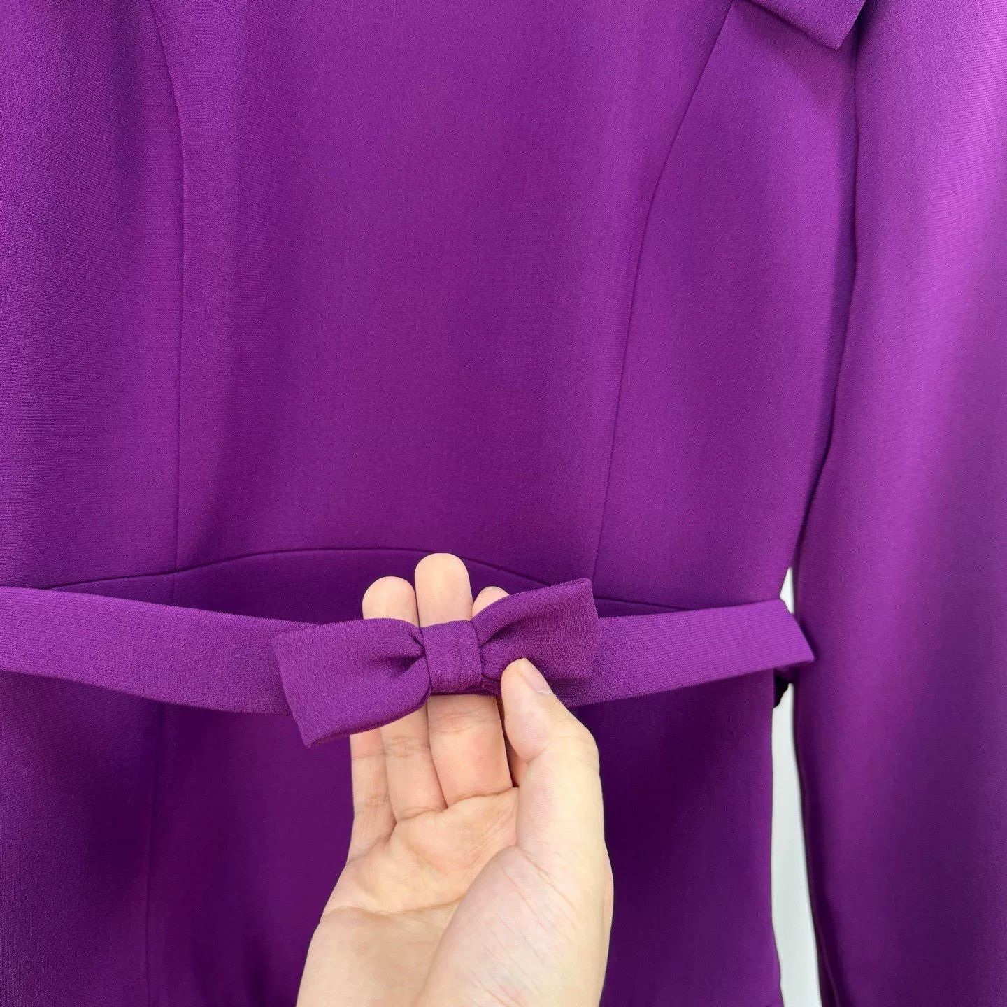 Miu Miu Miu Miu Purple Bow Ruffle Dress Size XS / US 0-2 / IT 36-38 - 4 Thumbnail