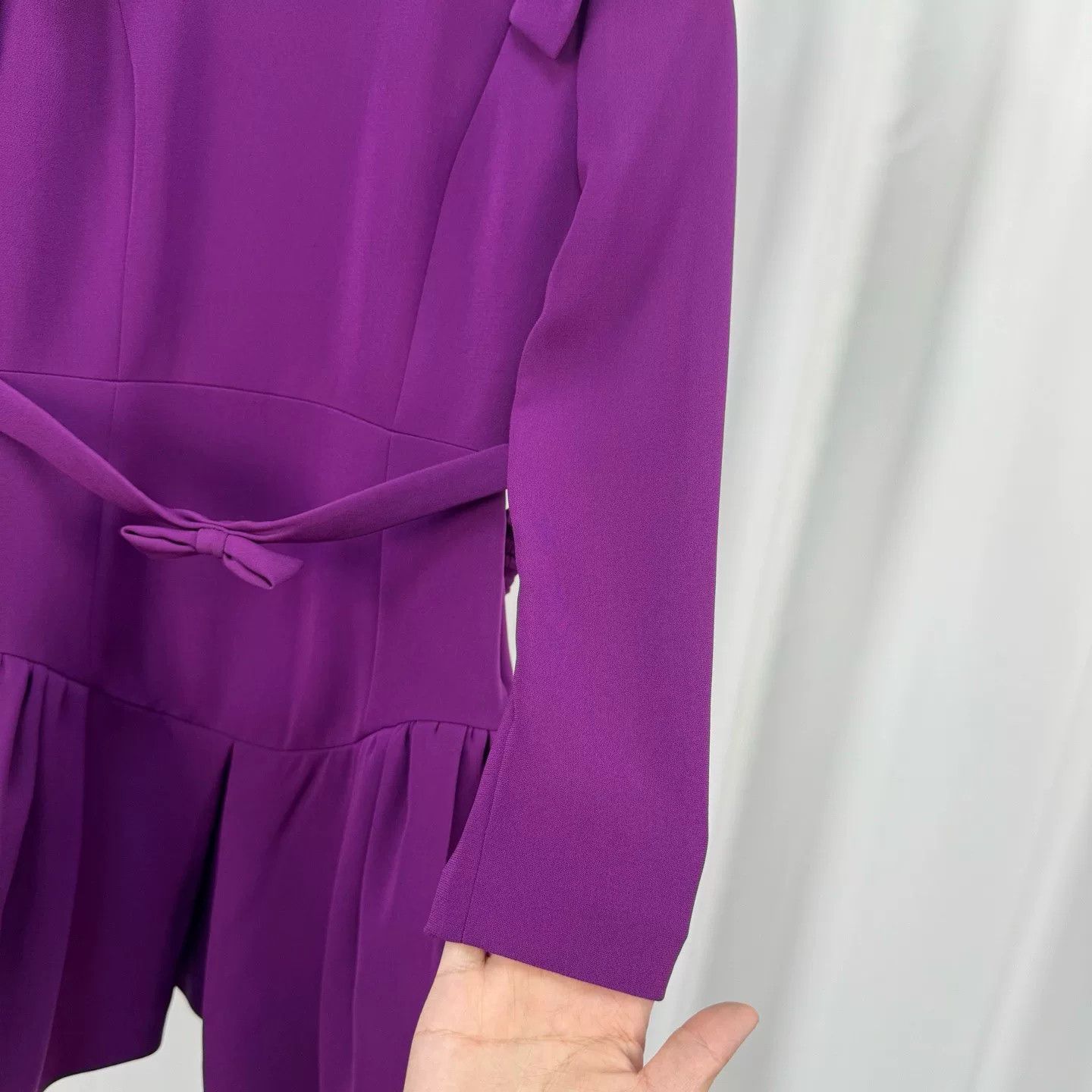 Miu Miu Miu Miu Purple Bow Ruffle Dress Size XS / US 0-2 / IT 36-38 - 5 Thumbnail