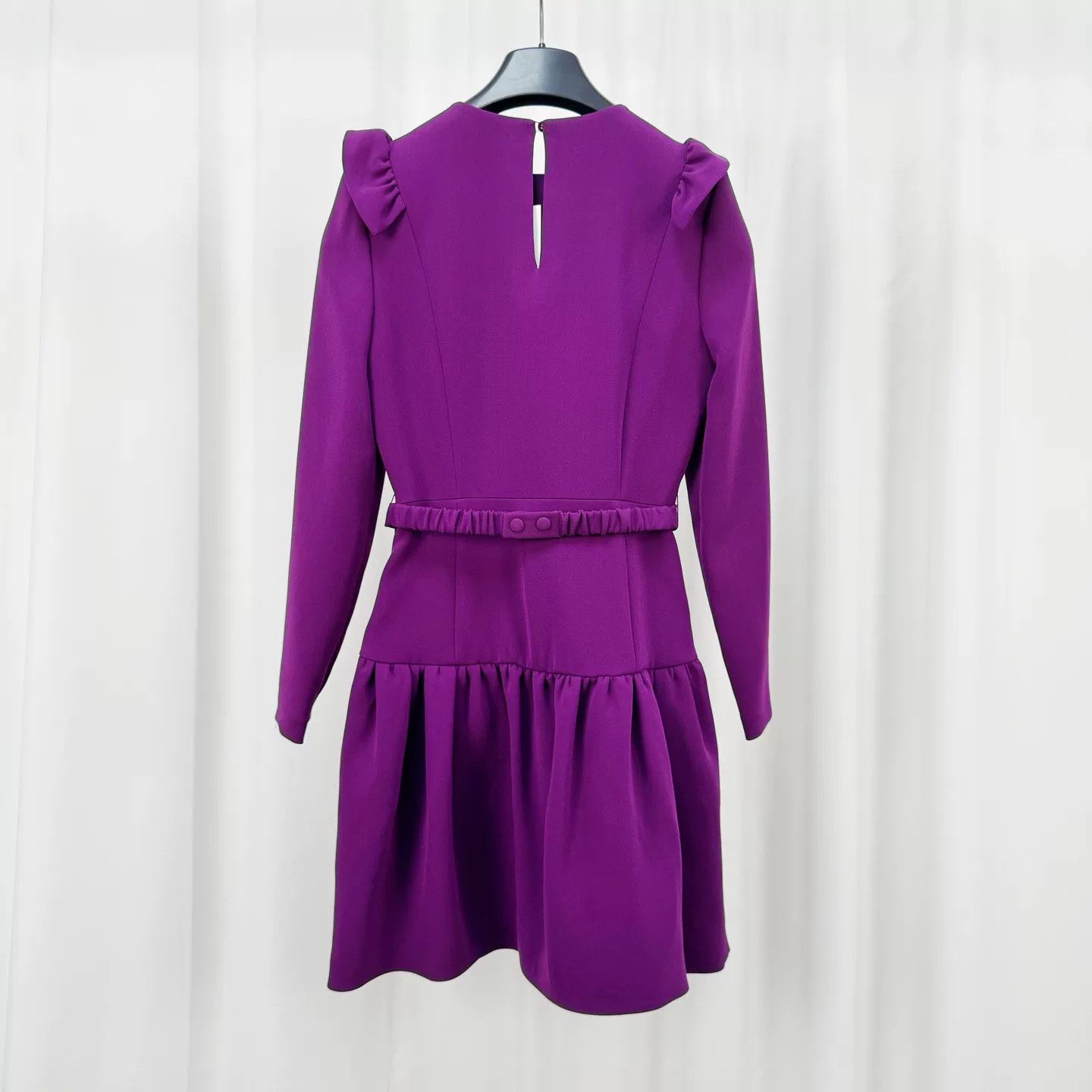 Miu Miu Miu Miu Purple Bow Ruffle Dress Size XS / US 0-2 / IT 36-38 - 2 Thumbnail