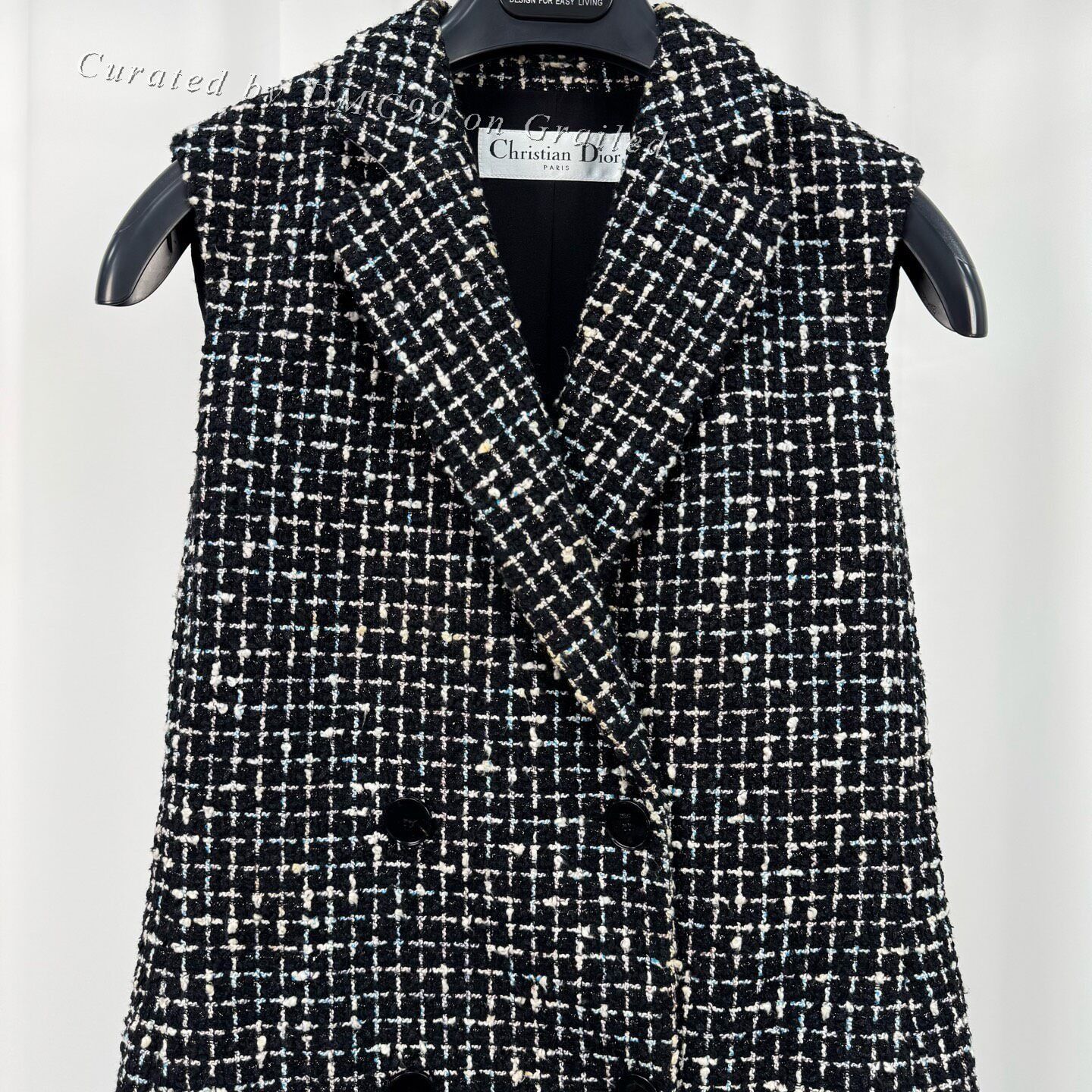 Dior Dior Double-Breasted Tweed Vest Dress Size XS / US 0-2 / IT 36-38 - 3 Thumbnail