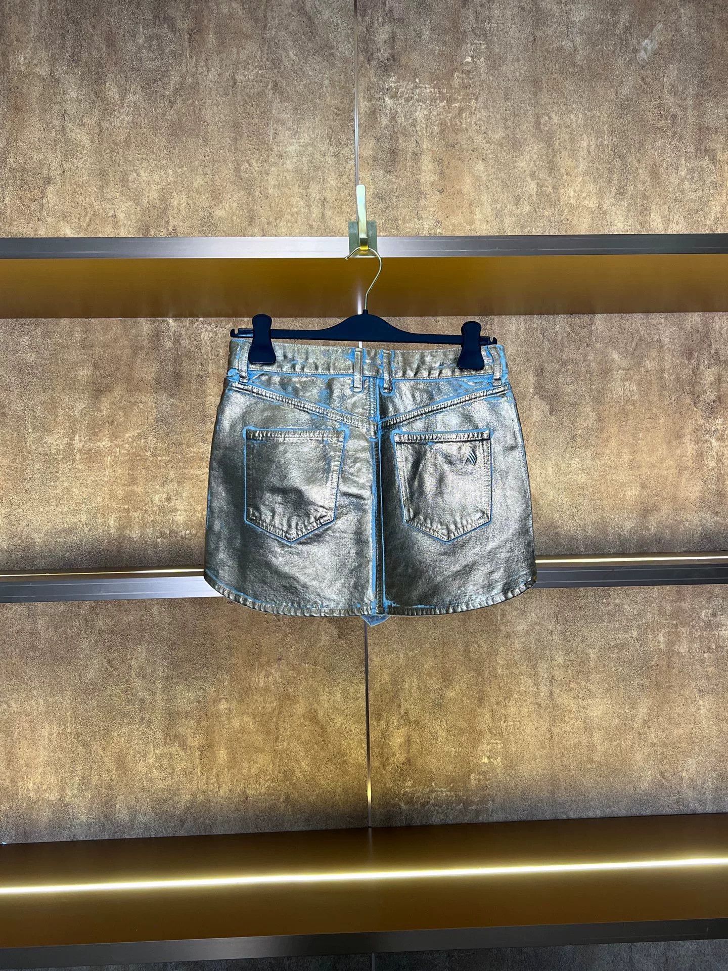 The Attico The Attico Gold Denim Shorts Size 25" / US 0 / IT 36 - 2 Thumbnail