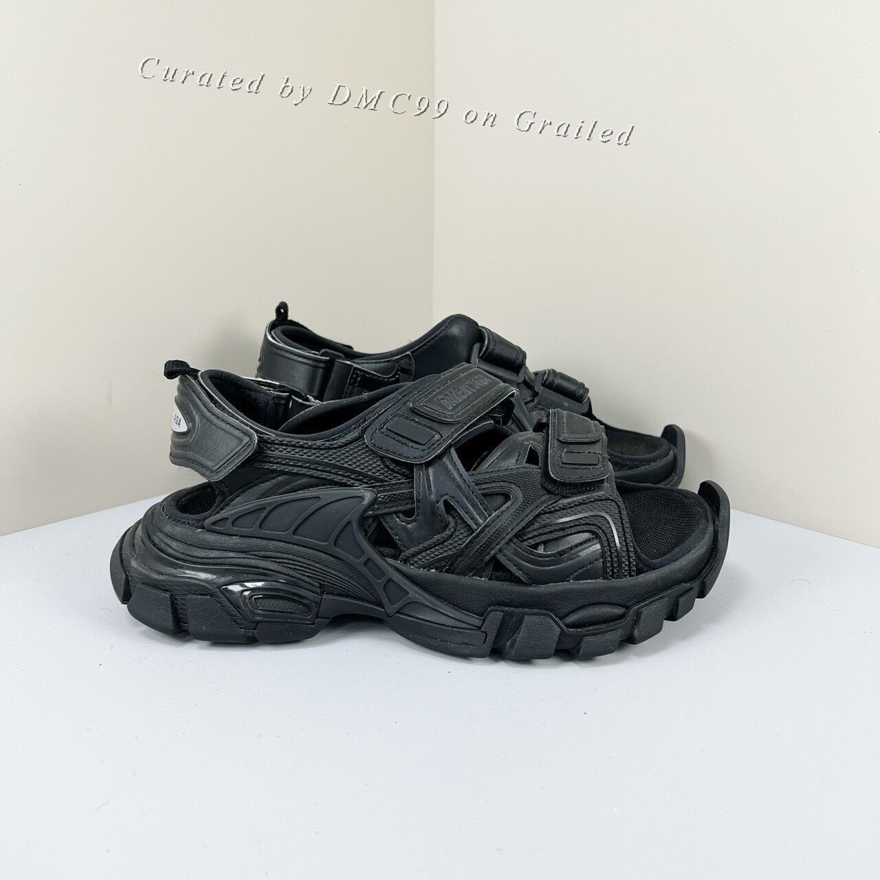 Balenciaga Balenciaga Black Track Sandals Size US 4 / IT 34 - 4 Thumbnail