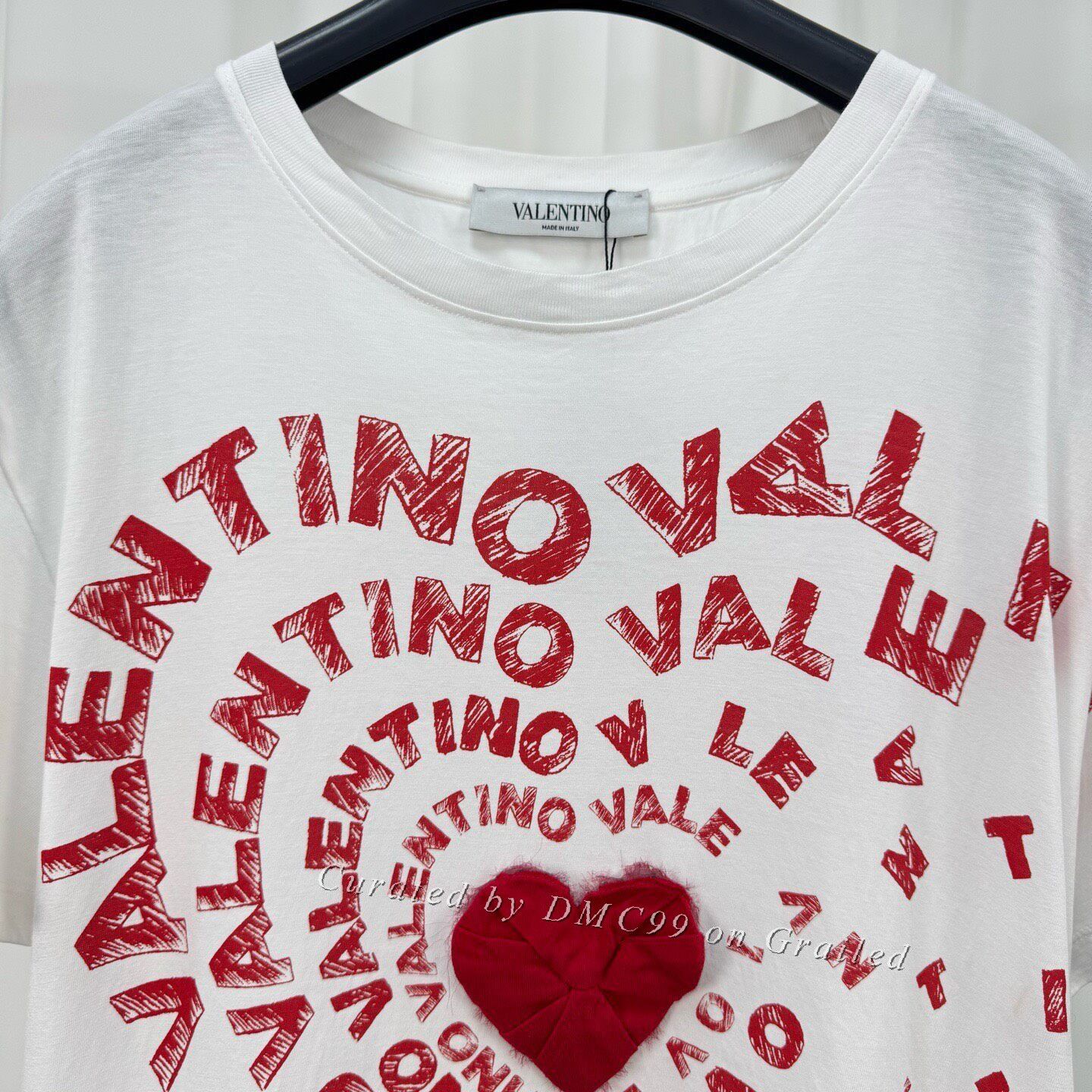 Valentino Valentino Folded Heart Print Letter Tee Size S / US 4 / IT 40 - 3 Thumbnail