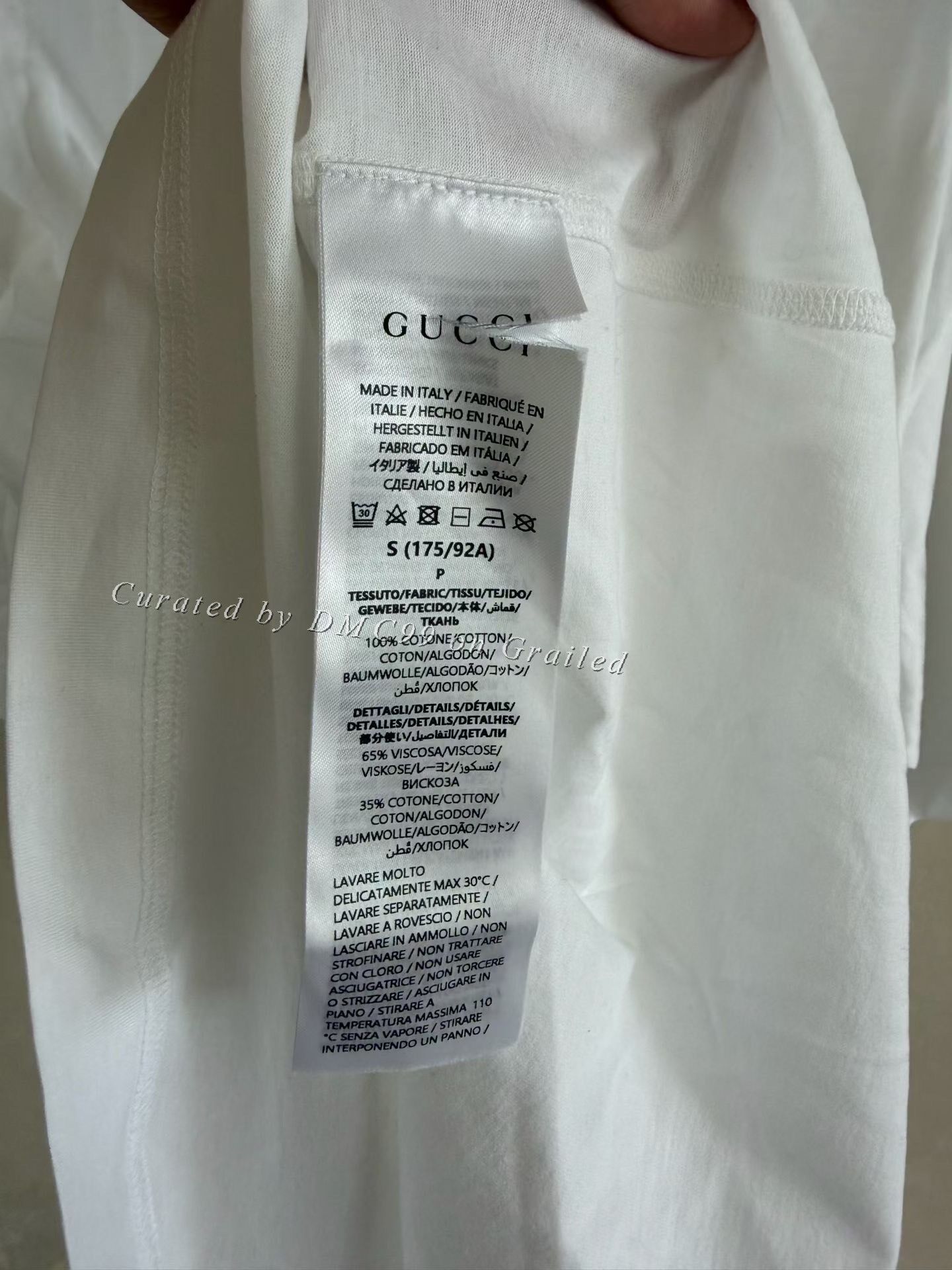 Gucci Gucci Men's Solid White Loose Round Neck T-Shirt Size US S / EU 44-46 / 1 - 4 Thumbnail
