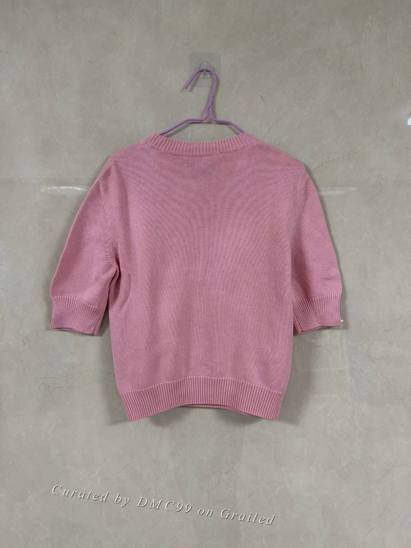 Gucci Gucci Pink Apple Knit Short-Sleeve Sweater Size M / US 6-8 / IT 42-44 - 2 Thumbnail