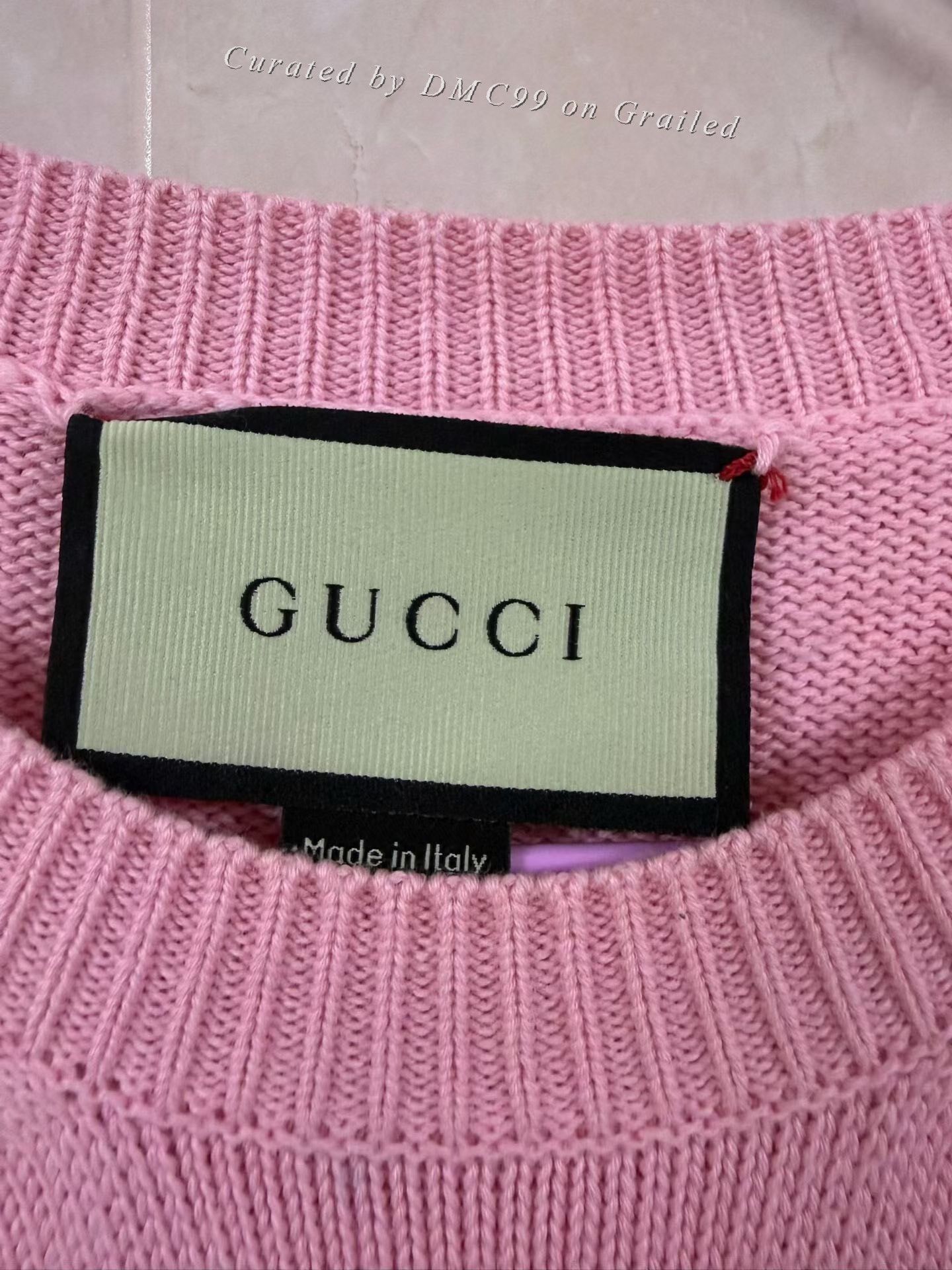 Gucci Gucci Pink Apple Knit Short-Sleeve Sweater Size M / US 6-8 / IT 42-44 - 3 Thumbnail