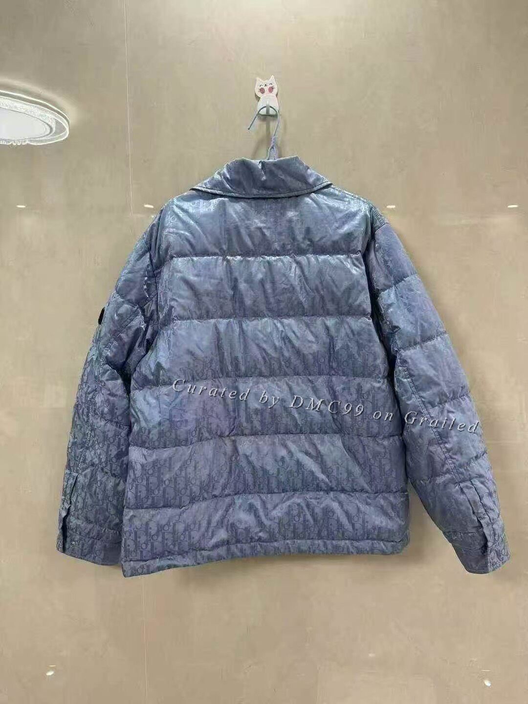 Dior DIOR FW23 Men's Blue Jacquard Down Jacket Size US M / EU 48-50 / 2 - 2 Thumbnail