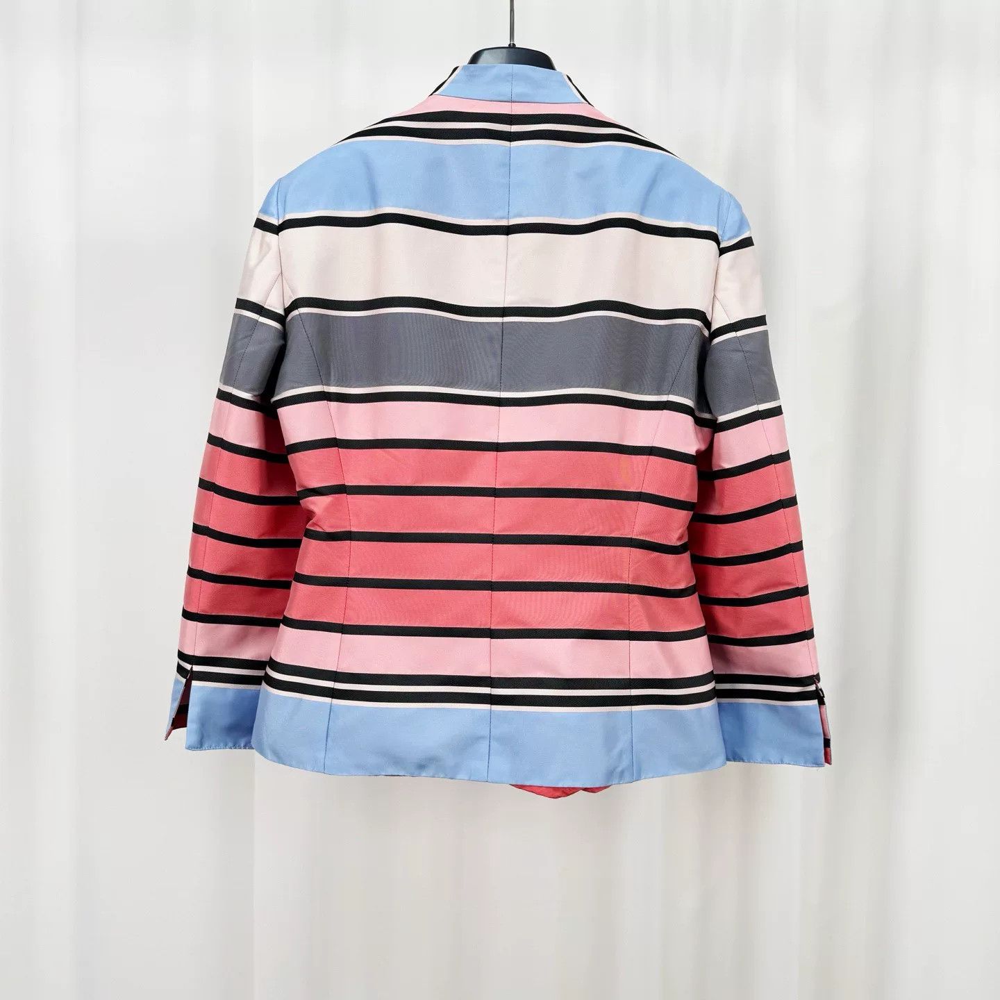 Armani Armani Striped Padded Shoulder Suit Jacket Size US XS / EU 42 / 0 - 2 Thumbnail