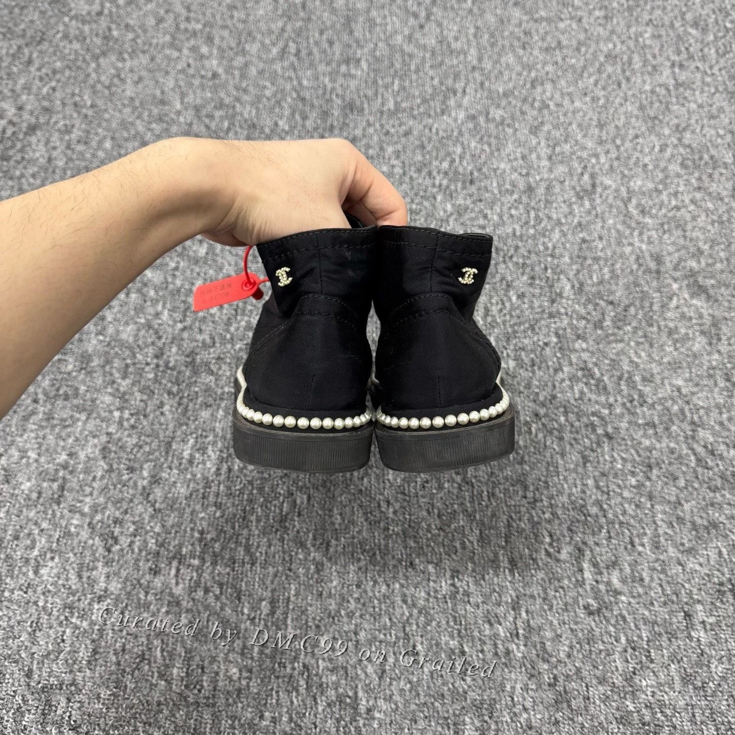 Chanel Chanel Black Pearl Sole Canvas Shoes Size US 5.5 / IT 35.5 - 4 Thumbnail