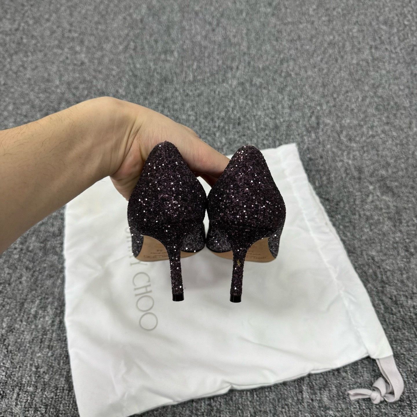 Jimmy Choo Jimmy Choo Silver-Purple Gradient High Heels Size US 7 / IT 37 - 3 Thumbnail