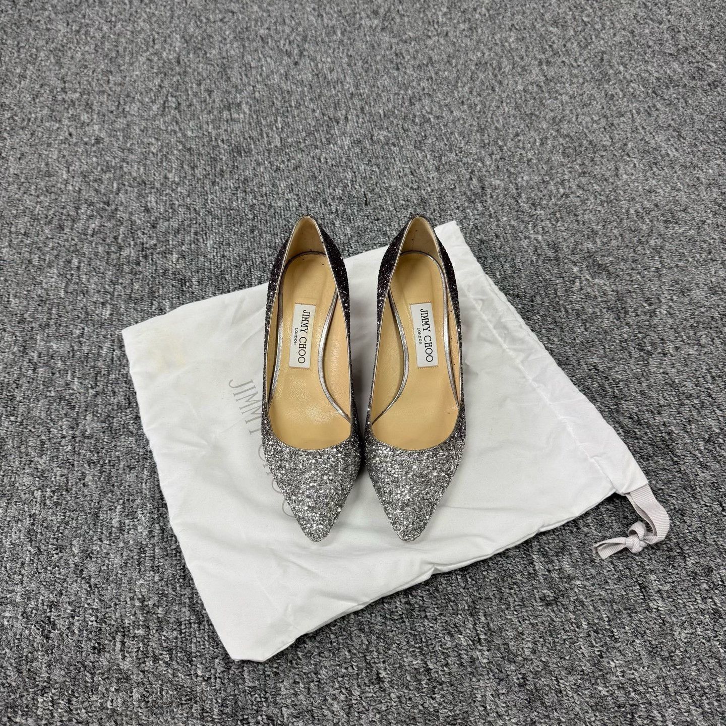 Jimmy Choo Jimmy Choo Silver-Purple Gradient High Heels Size US 7 / IT 37 - 2 Thumbnail