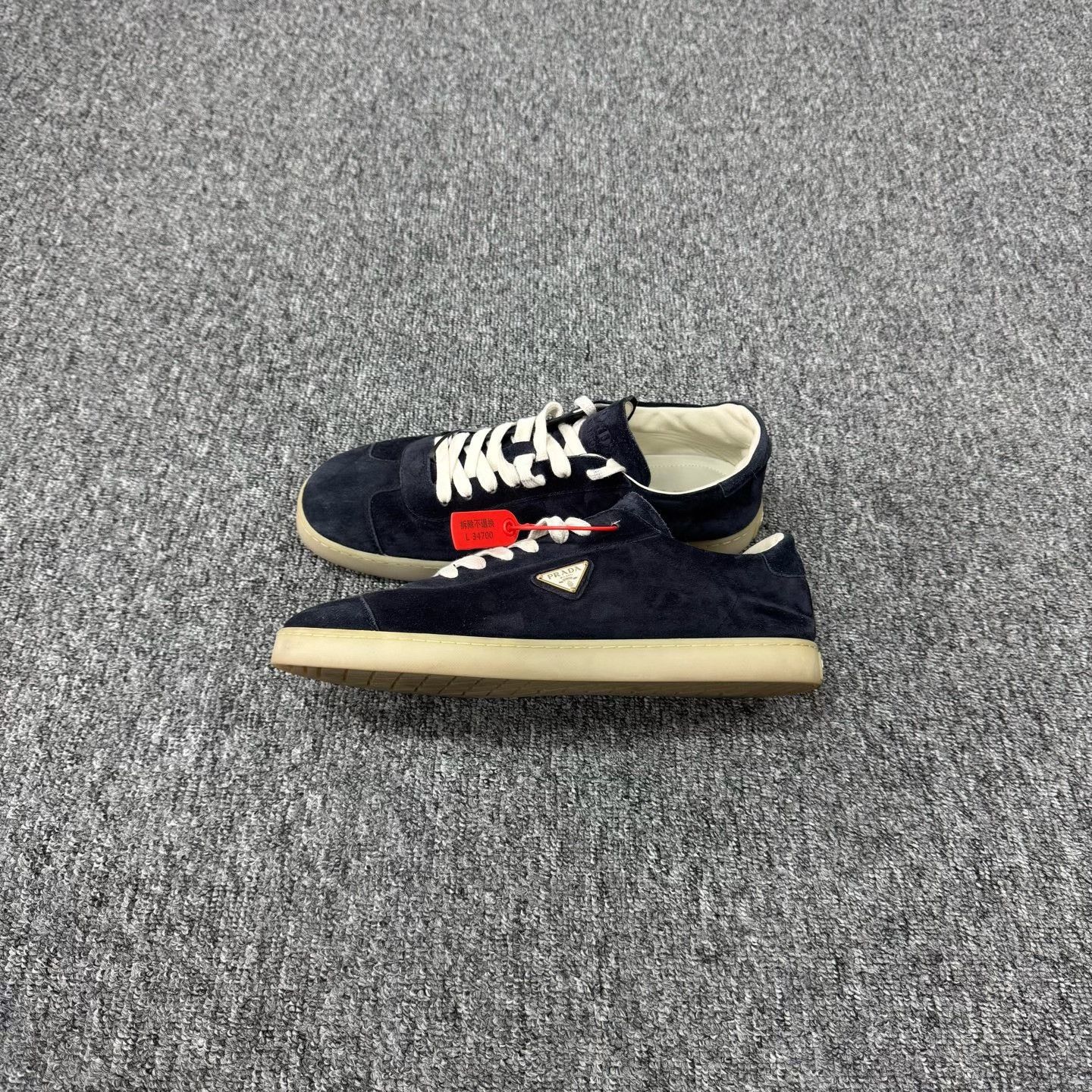 Prada Prada New Triangle Logo Suede Training Shoes Size US 10 / EU 43 - 2 Thumbnail