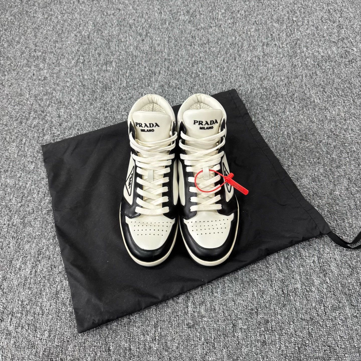 Prada Prada Triangle Logo District High-Top Sneakers Size US 10 / EU 43 - 3 Thumbnail
