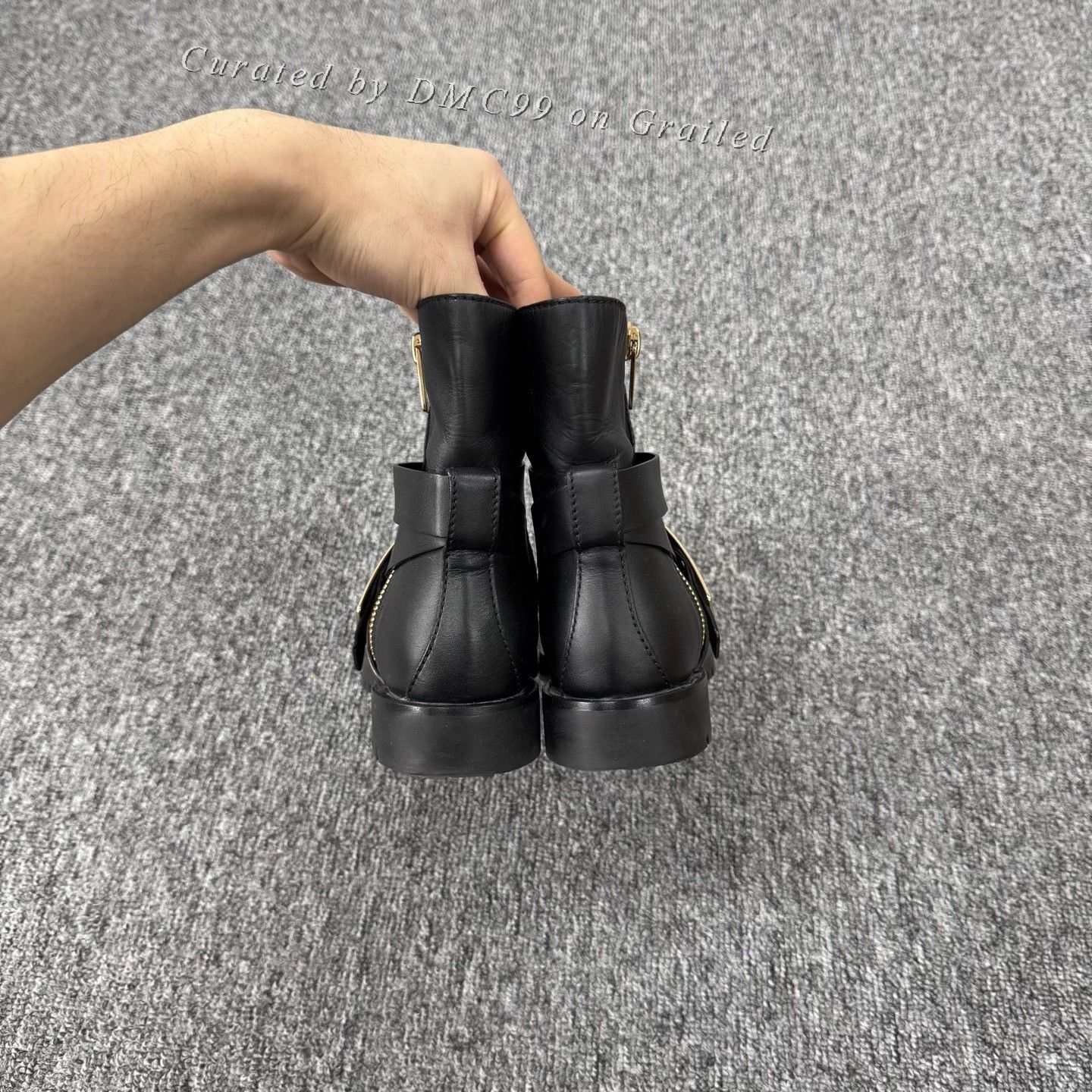 Roger Vivier Roger RV Black Side Zip Metal Buckle Ankle Boots Size US 4.5 / IT 34.5 - 3 Thumbnail