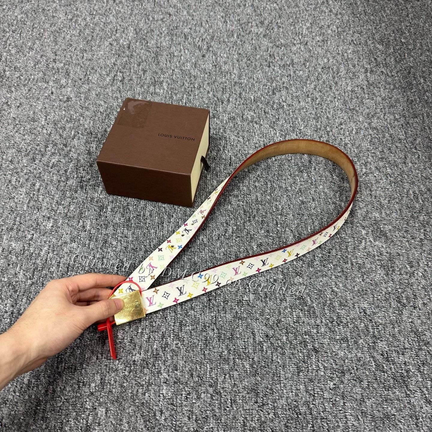 Louis Vuitton Louis Vuitton x Murakami White Multicolor Belt Size ONE SIZE - 2 Thumbnail