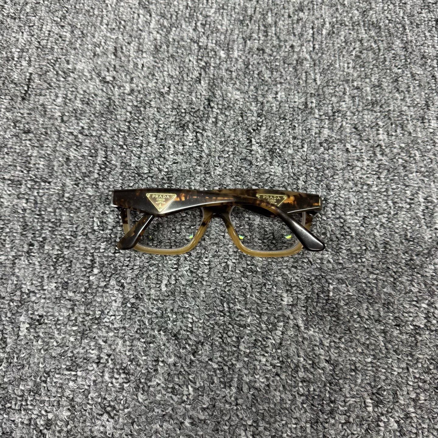 Prada Prada Triangle Logo Tortoiseshell Optical Glasses Size ONE SIZE - 7 Thumbnail