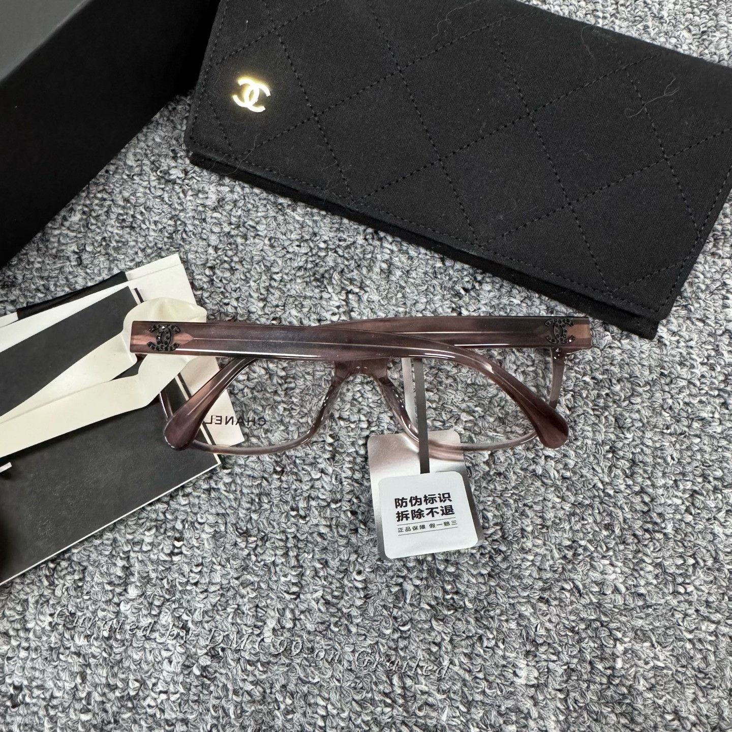 Chanel Chanel Double C Rhinestone Plain Glasses Size ONE SIZE - 3 Thumbnail
