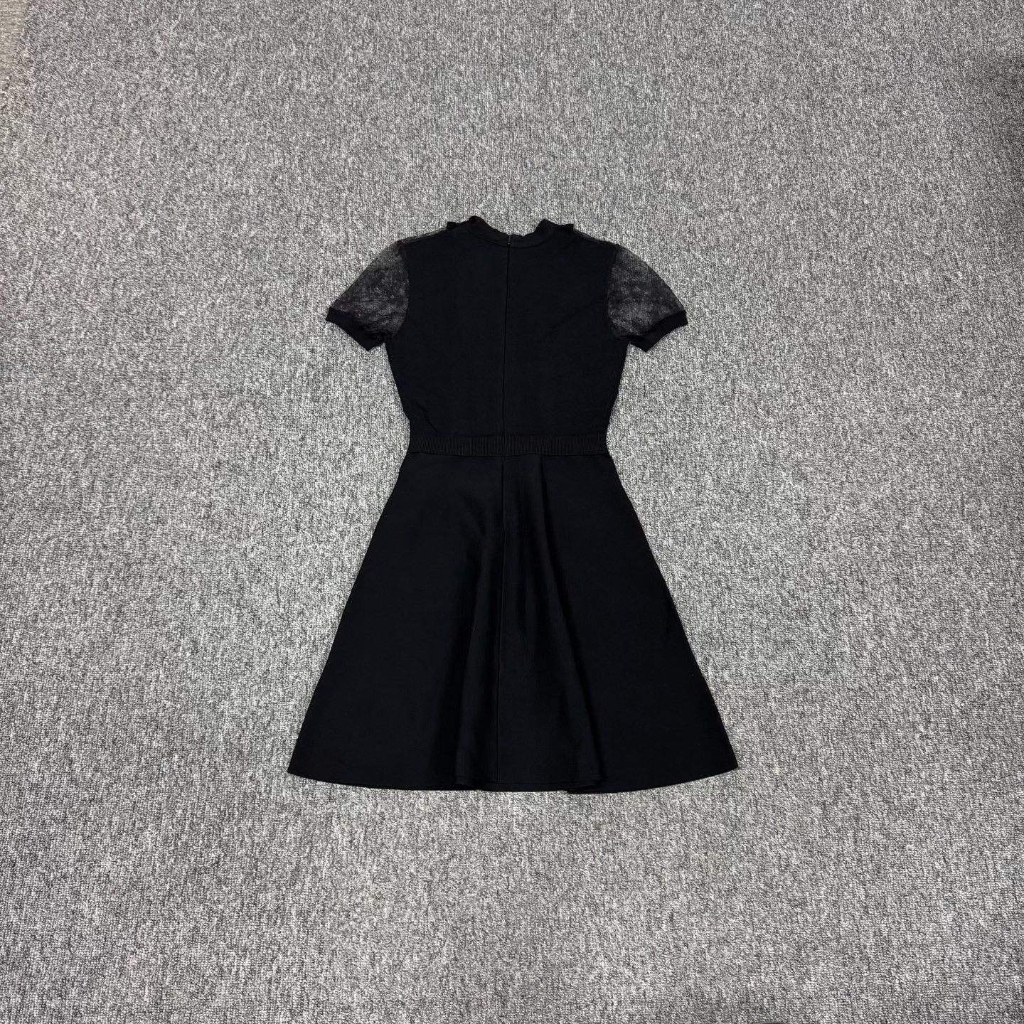 Valentino Valentino Black Lace Panel Short-Sleeve Dress Size S / US 4 / IT 40 - 2 Thumbnail