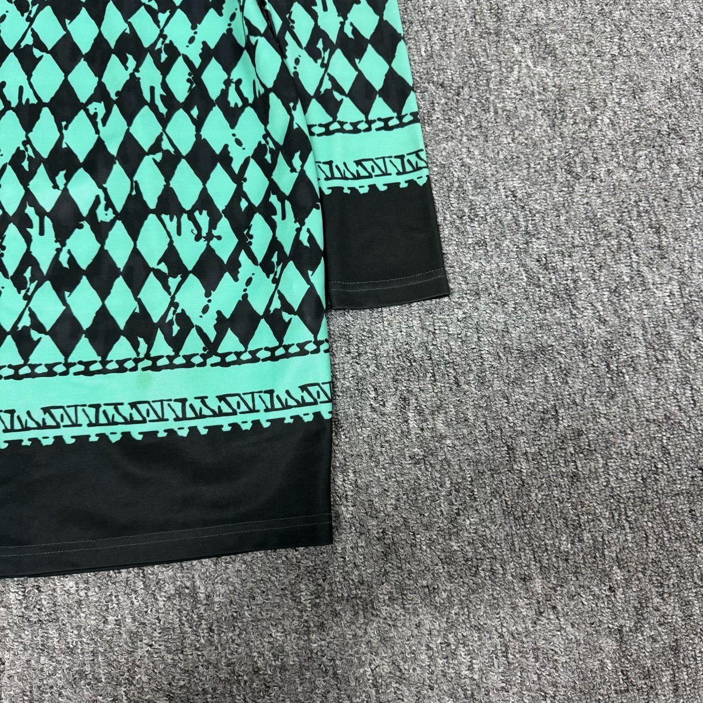 Balmain Balmain Green Patchwork Quilted Long-sleeve Dress Size S / US 4 / IT 40 - 3 Thumbnail