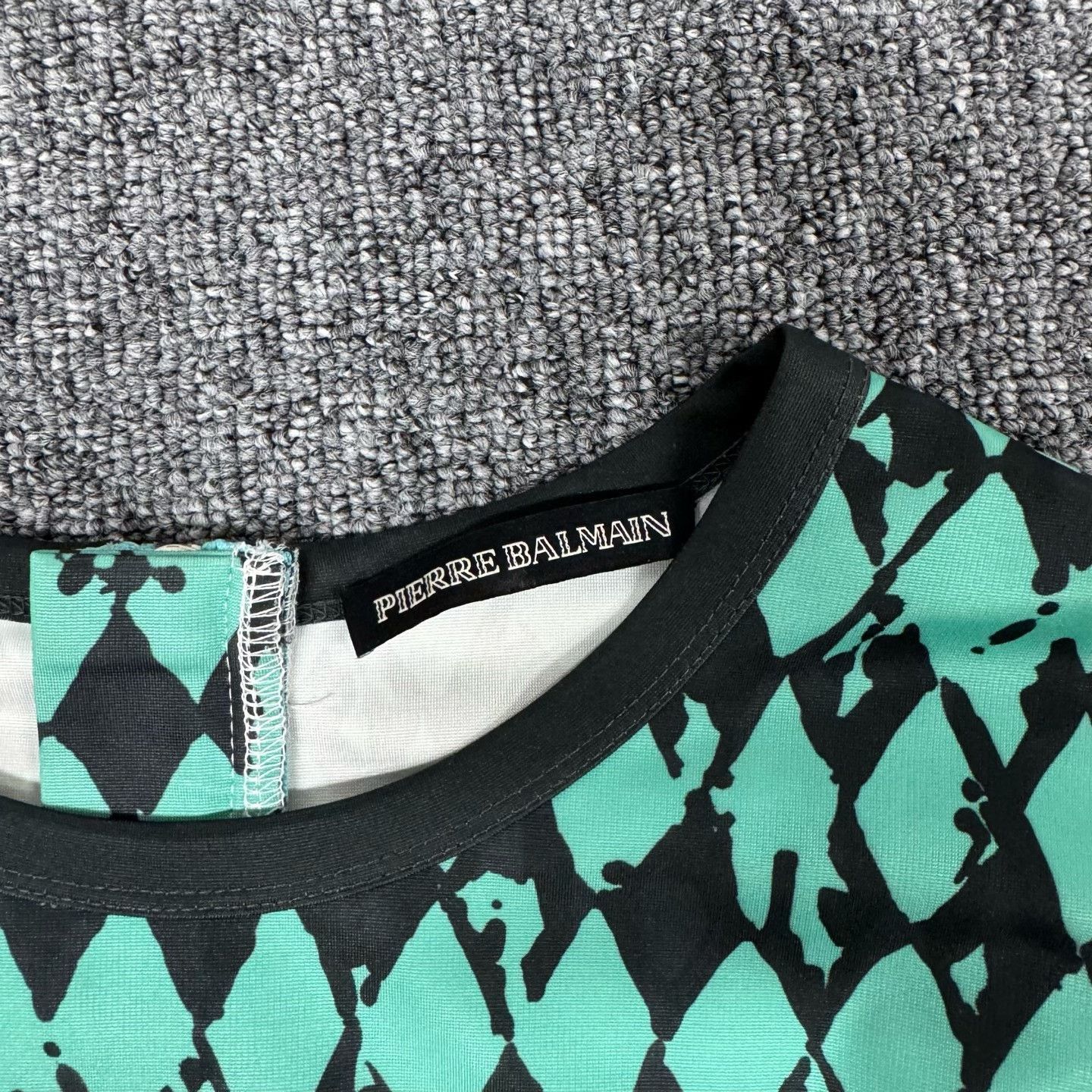 Balmain Balmain Green Patchwork Quilted Long-sleeve Dress Size S / US 4 / IT 40 - 5 Thumbnail