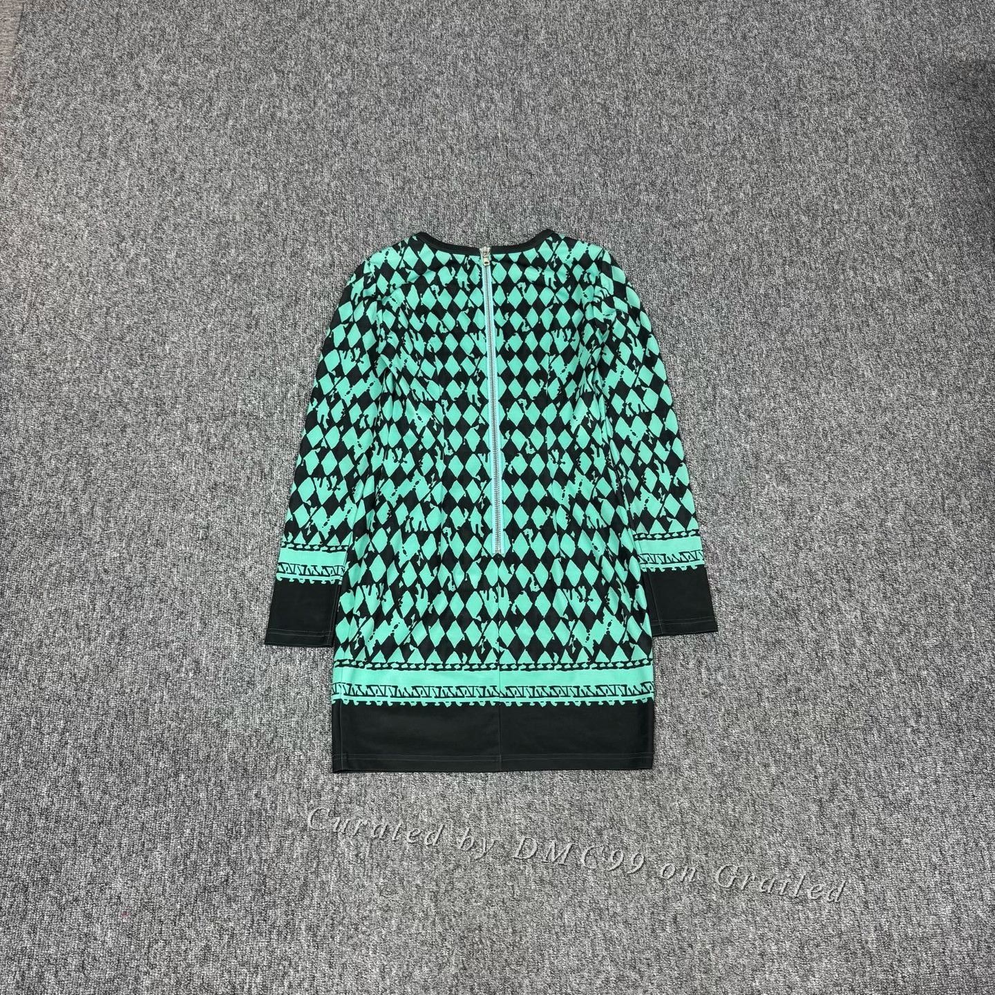 Balmain Balmain Green Patchwork Quilted Long-sleeve Dress Size S / US 4 / IT 40 - 2 Thumbnail