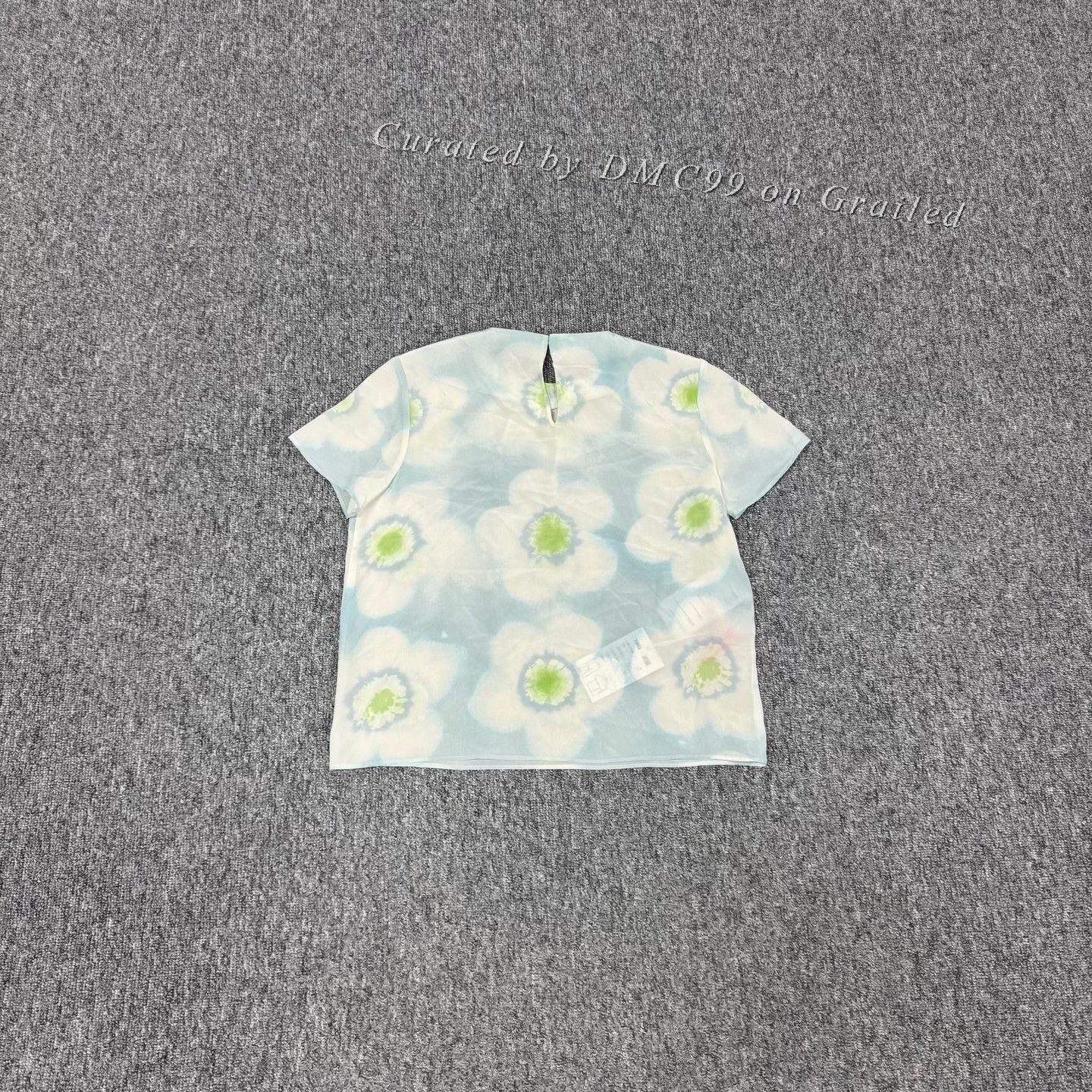 Miu Miu Miu Miu Floral Silk Short-Sleeve Top Size S / US 4 / IT 40 - 2 Thumbnail