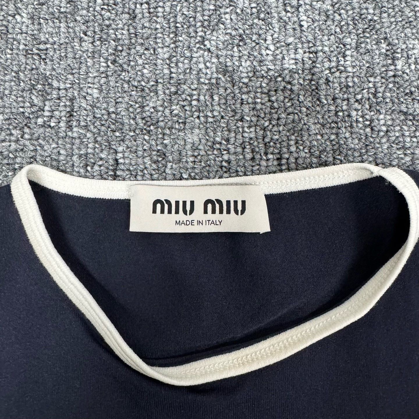 Miu Miu Miumiu 25 Knit Short-Sleeve Top Size S / US 4 / IT 40 - 5 Thumbnail