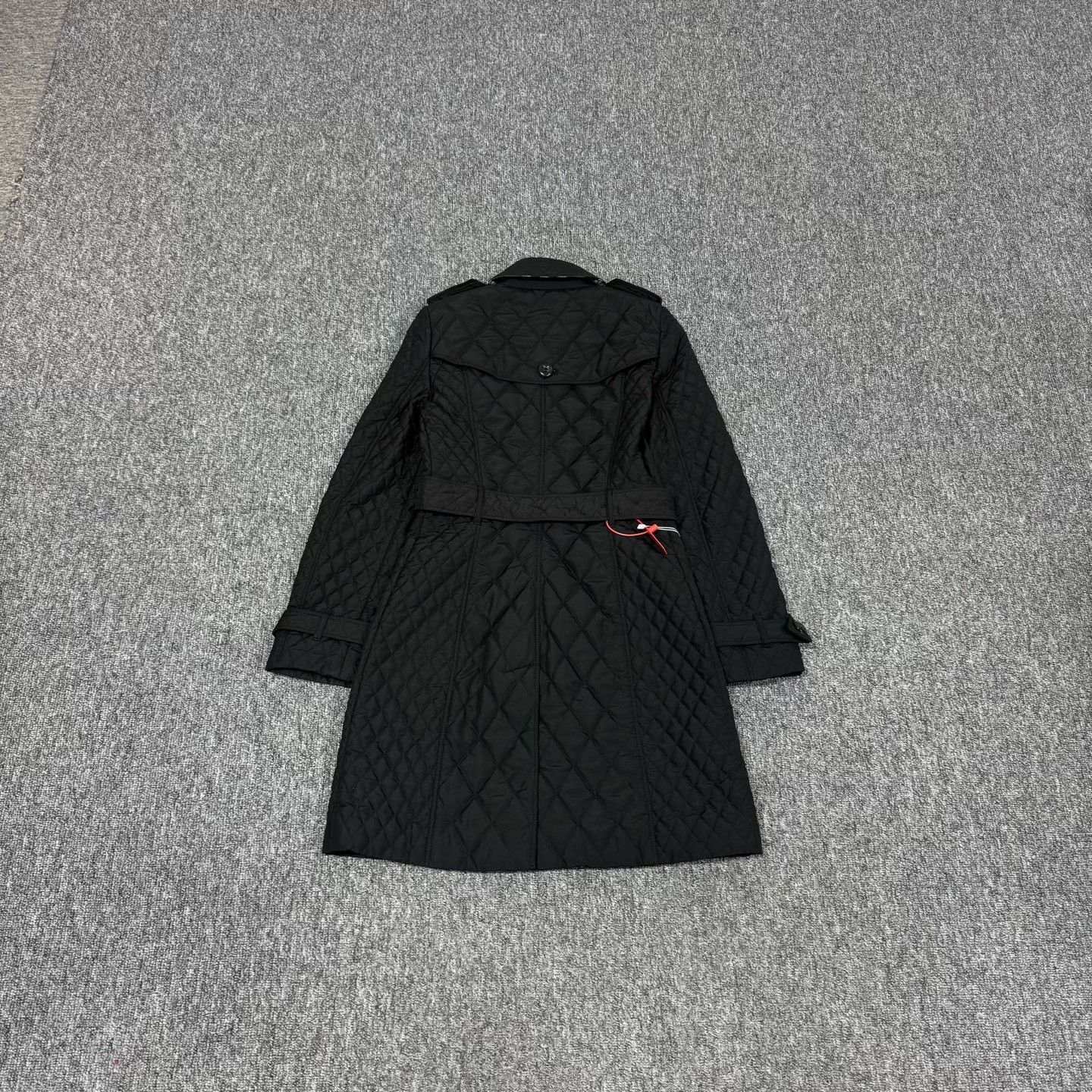 Burberry Burberry Black Belted Quilted Cotton Coat Size XXS / US 00 / IT 34 - 2 Thumbnail