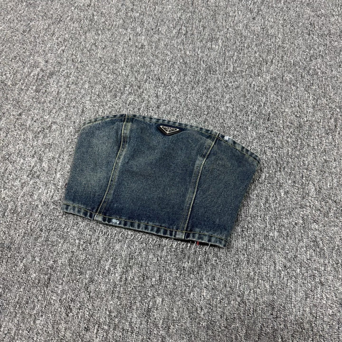Prada Prada Denim Bustier Vintage Destroy Metal Logo Size XS / US 0-2 / IT 36-38 - 3 Thumbnail