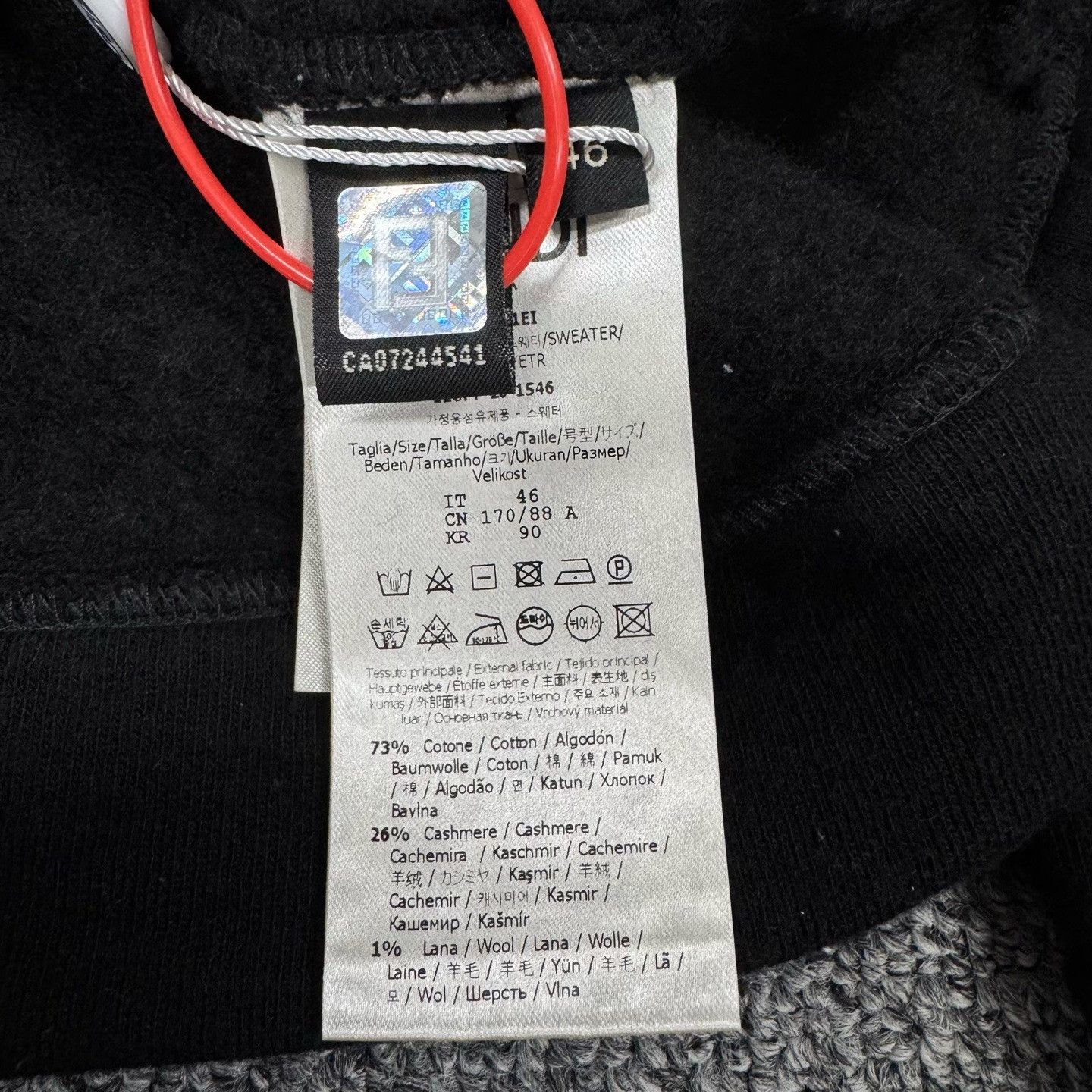 Fendi Fendi Double F Logo Wool Lining Hoodie Size US S / EU 44-46 / 1 - 7 Thumbnail