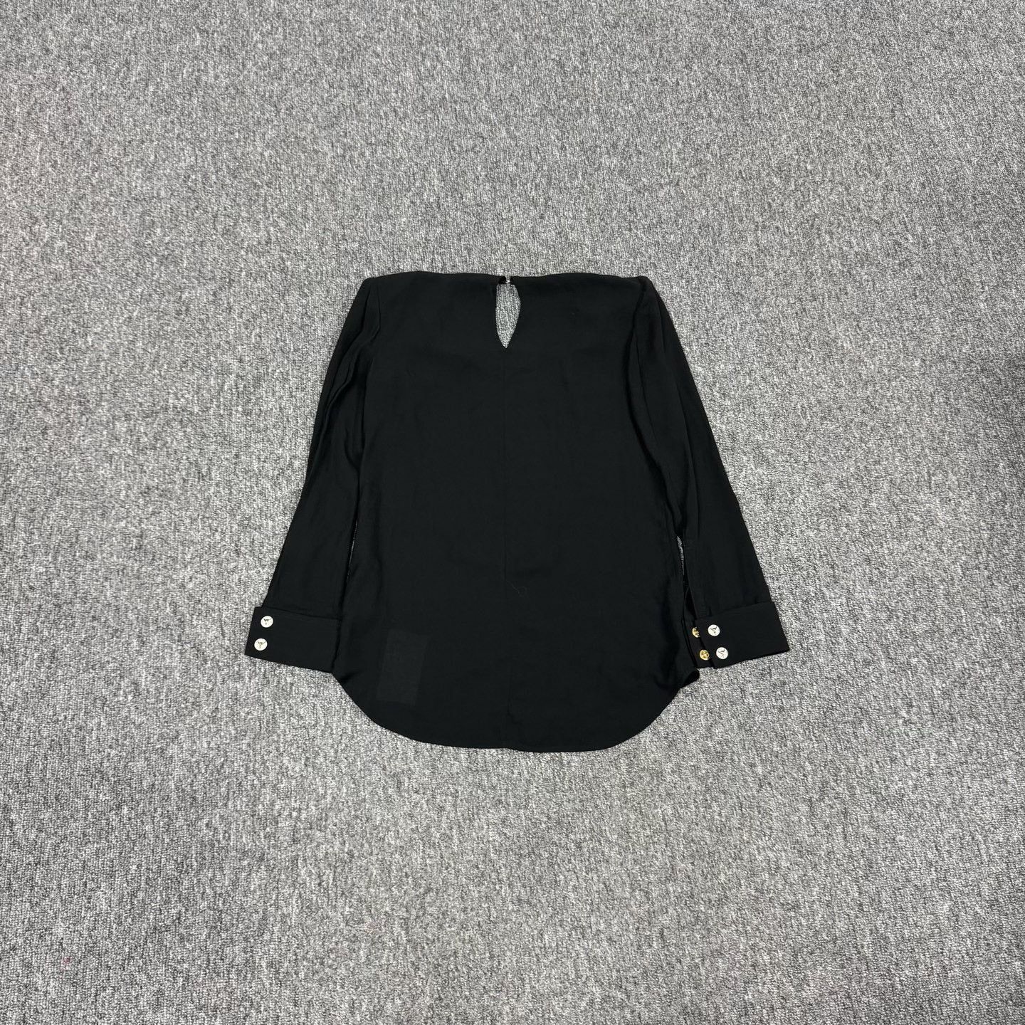 Balmain Balmain Silk Long-Sleeve Top w/ Chain Rhinestones Size XS / US 0-2 / IT 36-38 - 2 Thumbnail