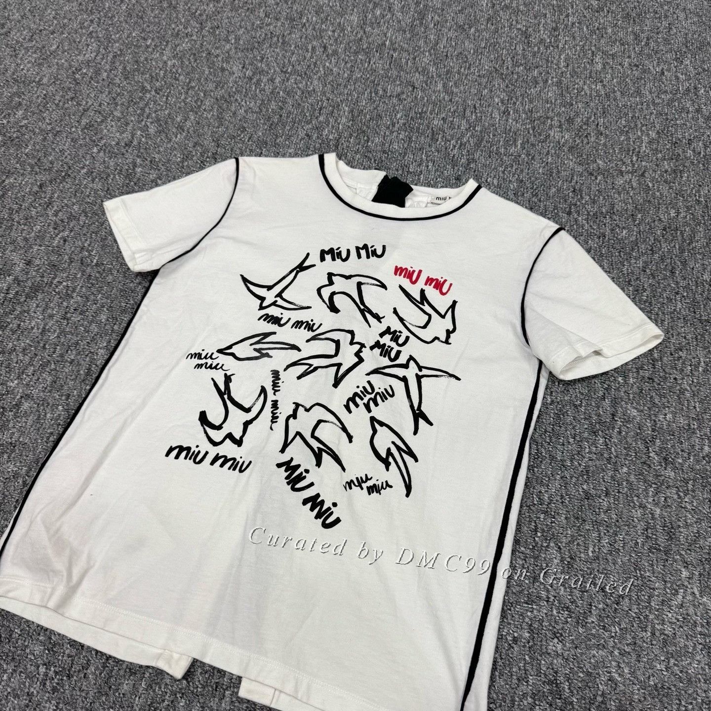 Miu Miu Miu Miu Swallow Short-Sleeve T-Shirt XS Size XS / US 0-2 / IT 36-38 - 3 Thumbnail