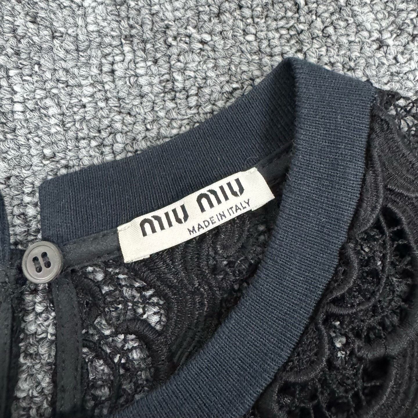 Miu Miu Miu Miu Lace Floral Panel Short Sleeve T-shirt XS Size XS / US 0-2 / IT 36-38 - 4 Thumbnail