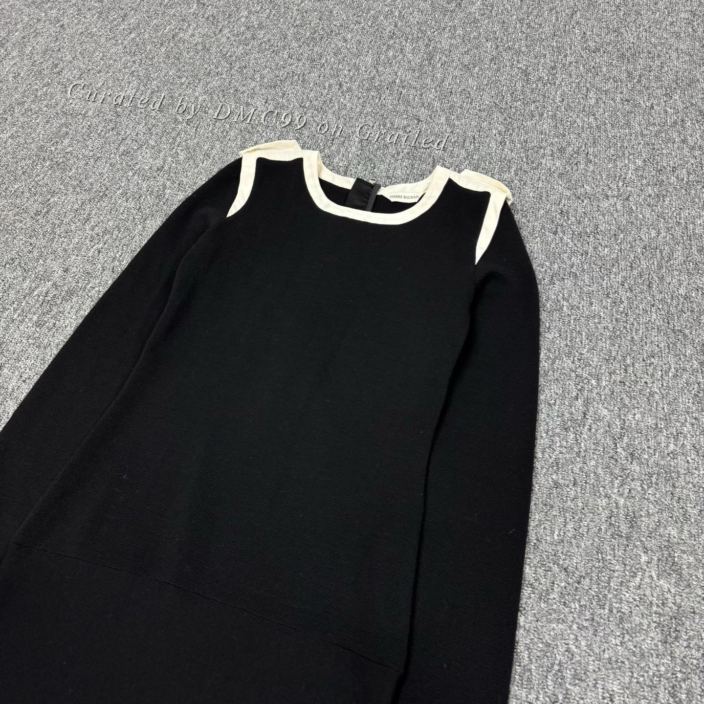 Balmain Balmain Black White Long Sleeve Dress Size XS / US 0-2 / IT 36-38 - 4 Thumbnail