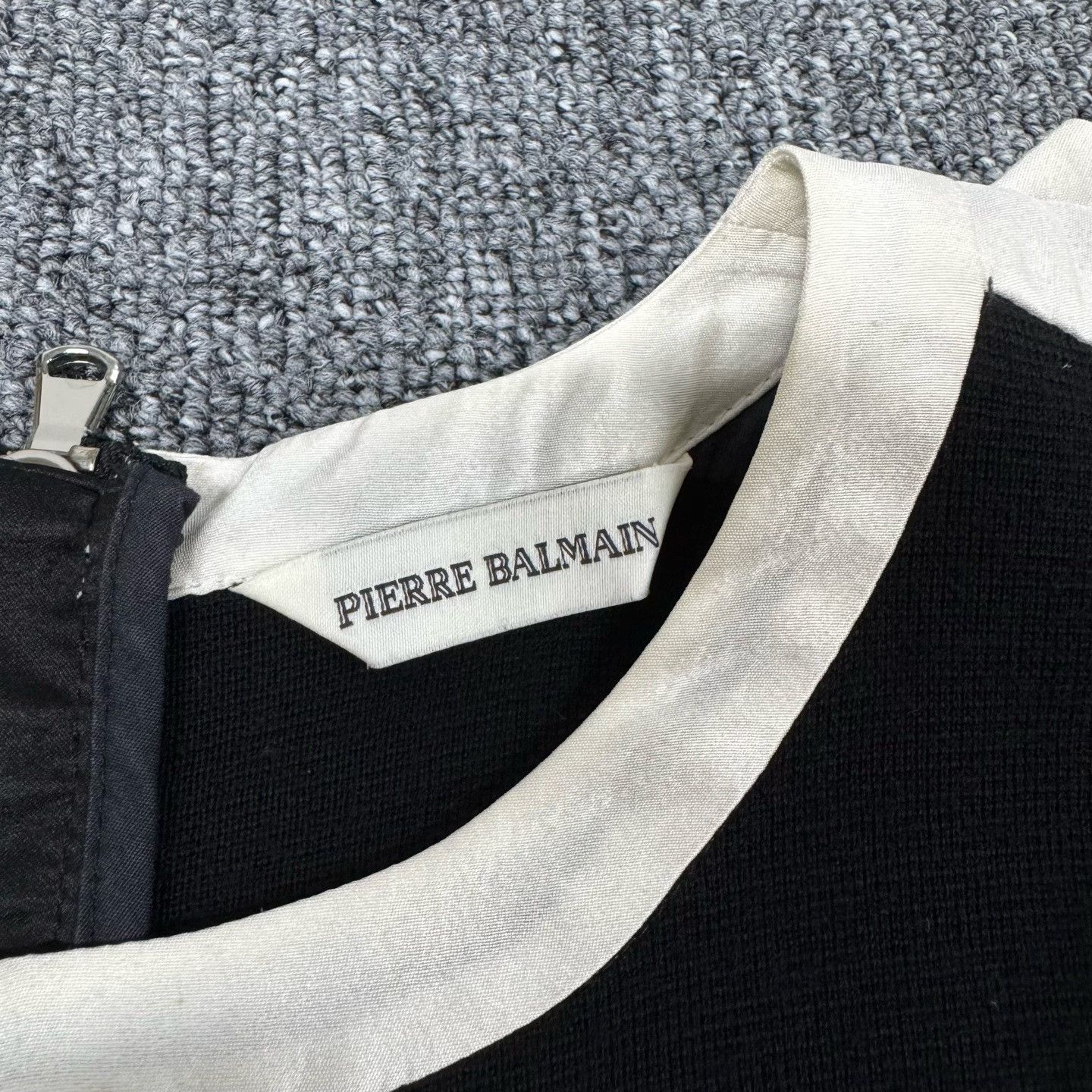 Balmain Balmain Black White Long Sleeve Dress Size XS / US 0-2 / IT 36-38 - 5 Thumbnail