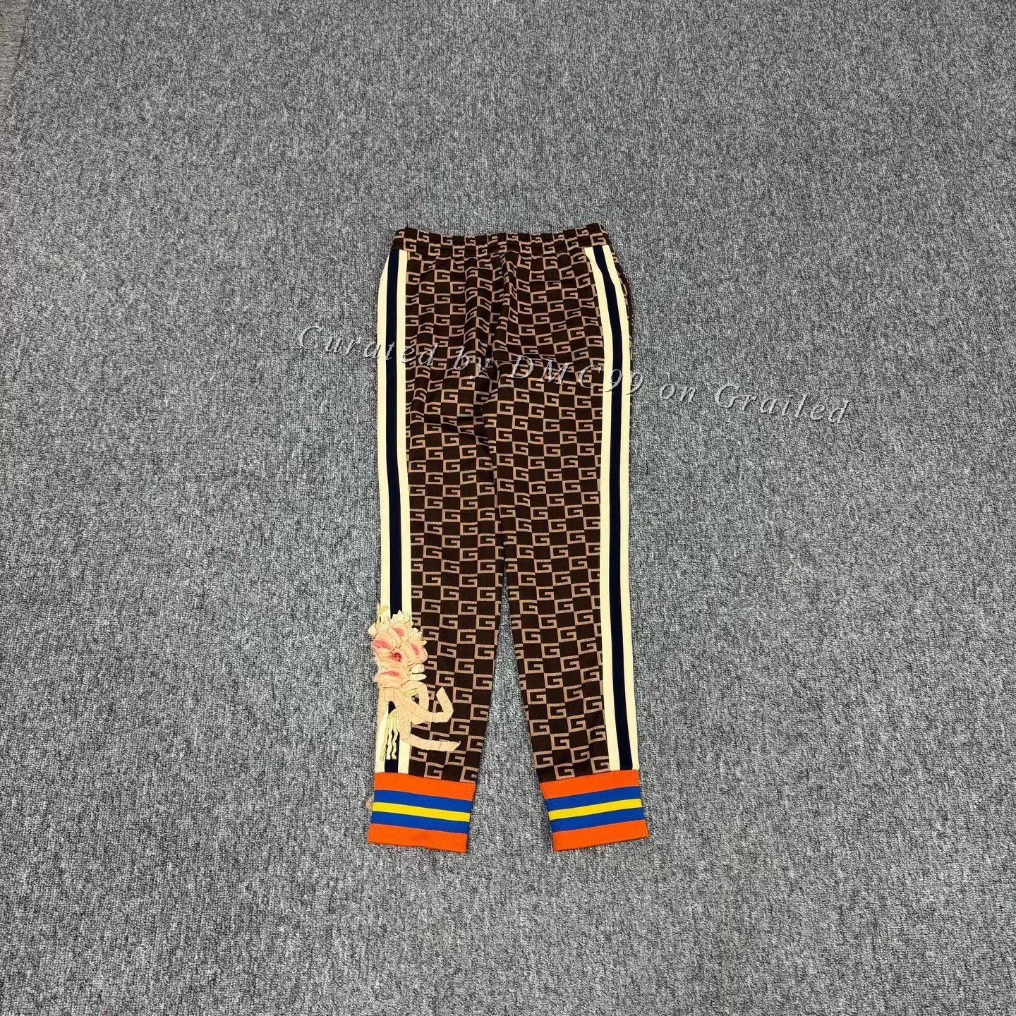 Gucci Gucci Limited Edition Floral Embroidery Striped Sweatpants Size 34" / US 12 / IT 48 - 2 Thumbnail