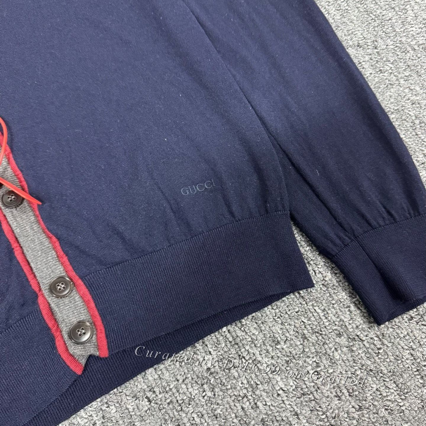 Gucci Gucci Blue Striped Trim Knit Cardigan Size US S / EU 44-46 / 1 - 5 Thumbnail