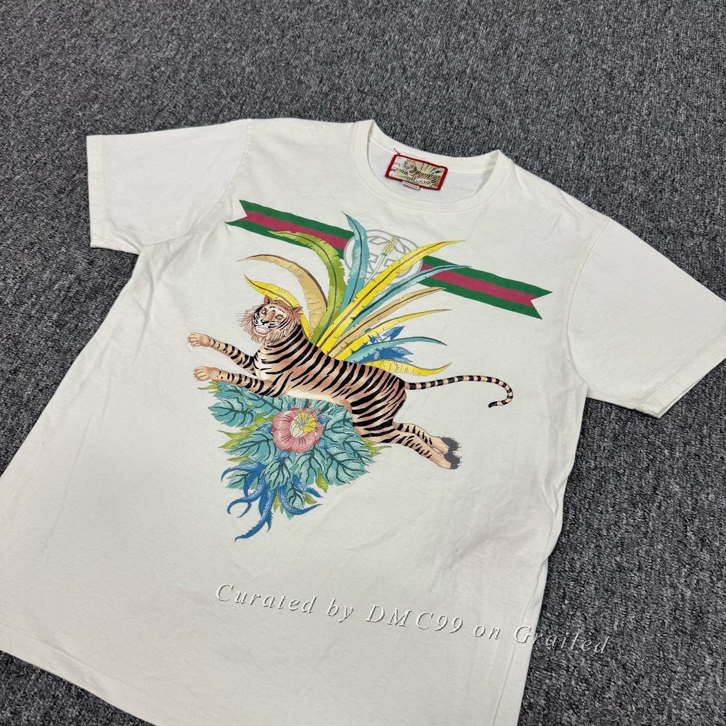 Gucci Gucci Red Green Stripe Jungle Tiger T-shirt Size US XS / EU 42 / 0 - 3 Thumbnail