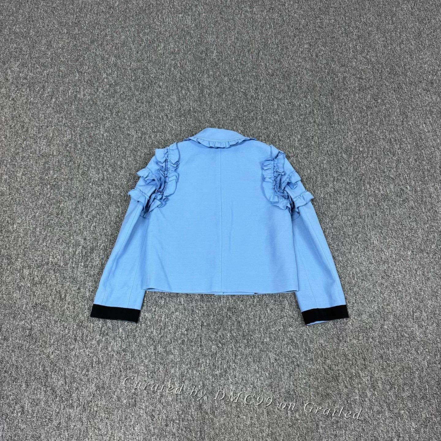 Gucci Gucci Blue Ruffle Short Coat Size 40 Size S / US 4 / IT 40 - 2 Thumbnail