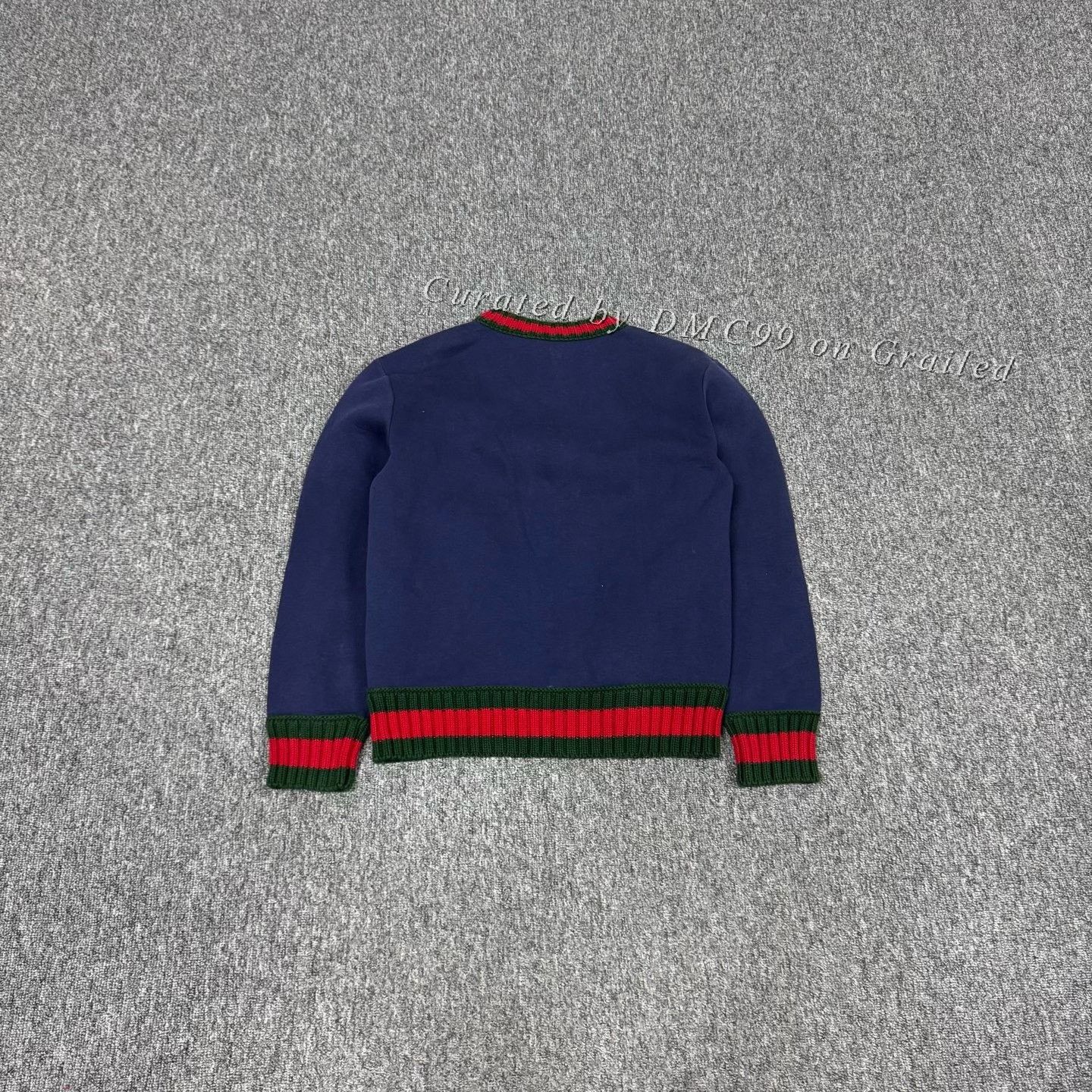 Gucci Gucci Red Green Stripe Space Cotton Sweatshirt Size US M / EU 48-50 / 2 - 2 Thumbnail