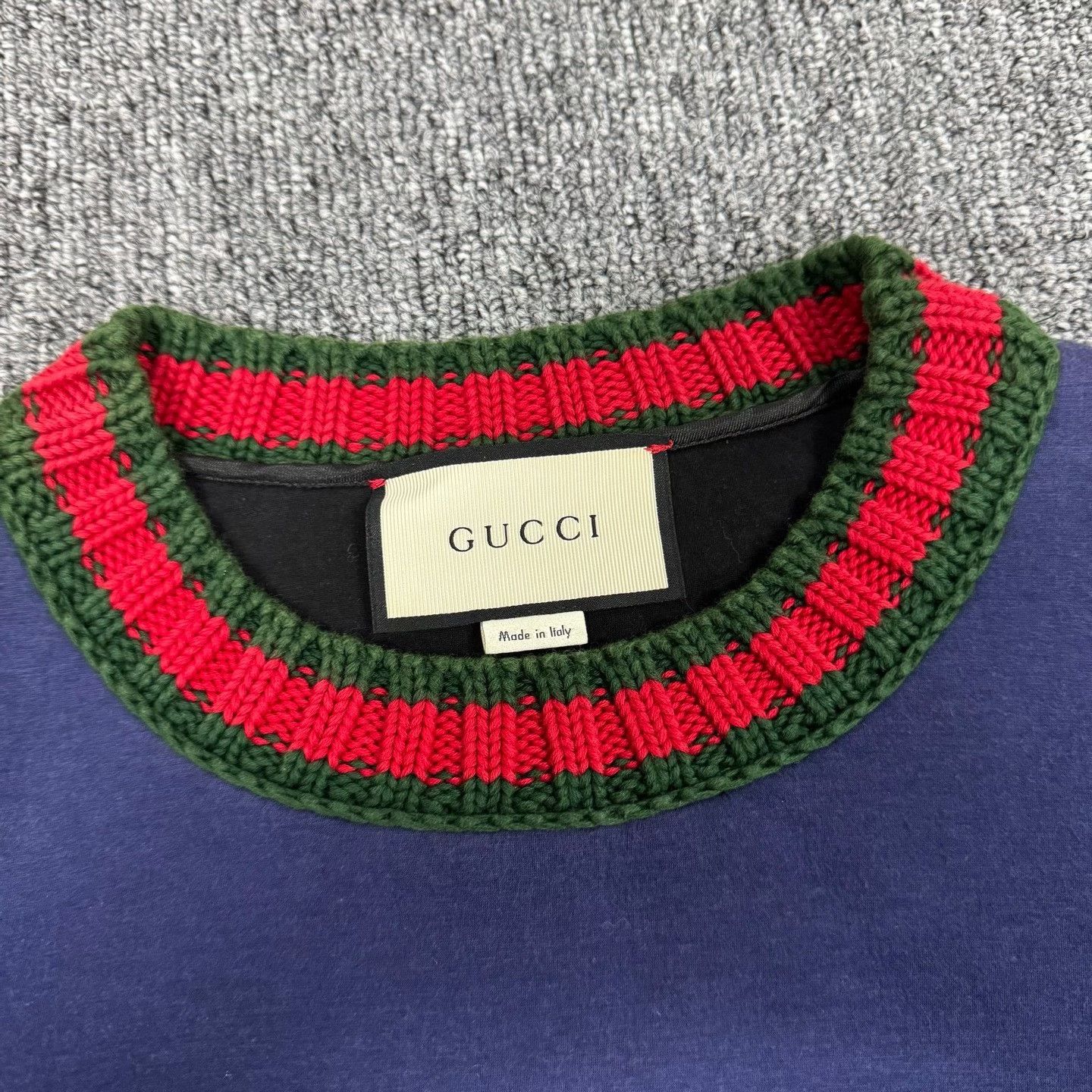 Gucci Gucci Red Green Stripe Space Cotton Sweatshirt Size US M / EU 48-50 / 2 - 5 Thumbnail
