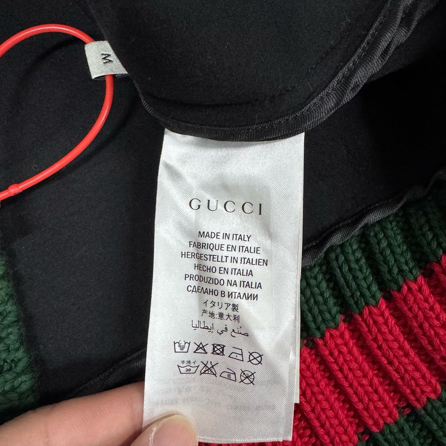 Gucci Gucci Red Green Stripe Space Cotton Sweatshirt Size US M / EU 48-50 / 2 - 6 Thumbnail