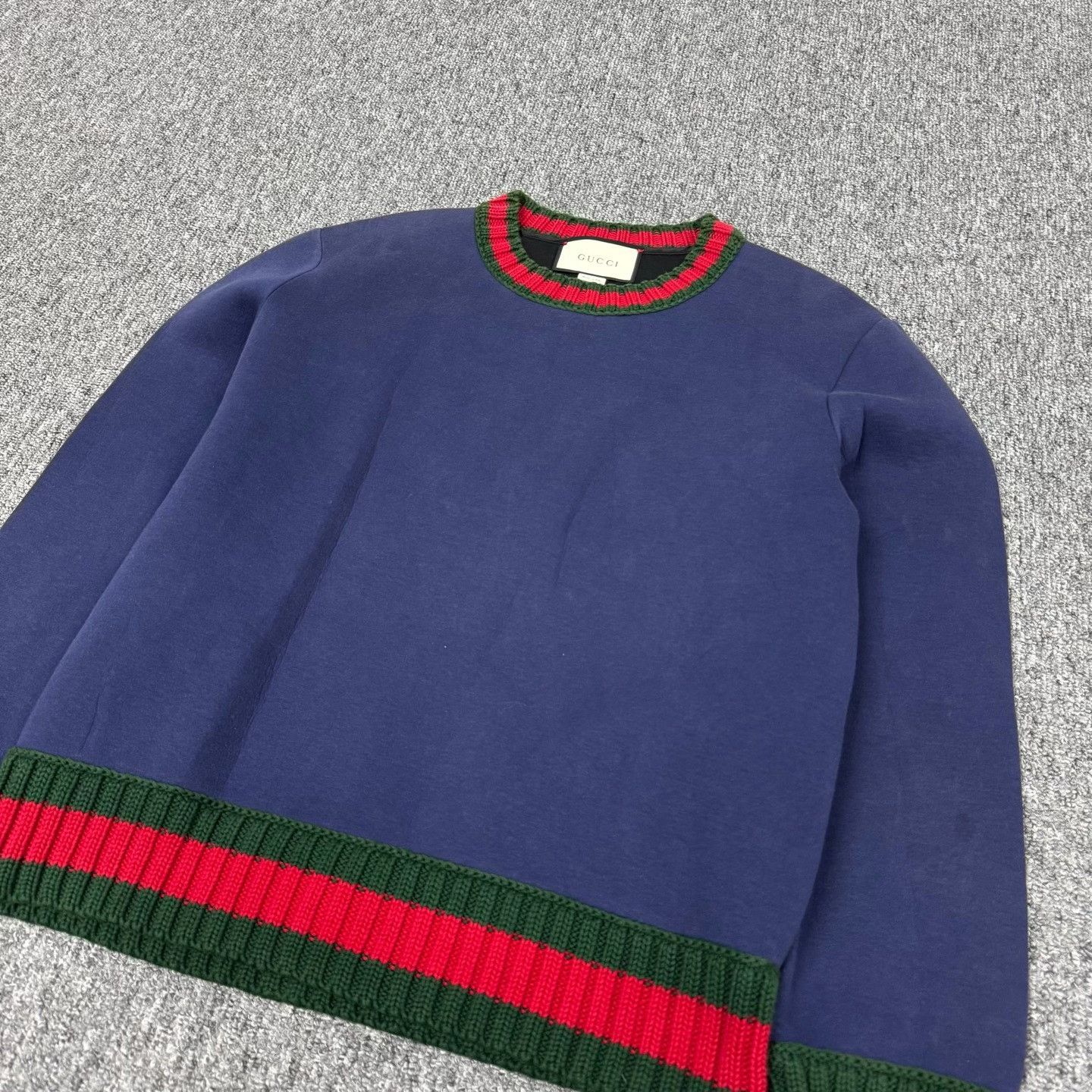 Gucci Gucci Red Green Stripe Space Cotton Sweatshirt Size US M / EU 48-50 / 2 - 4 Thumbnail