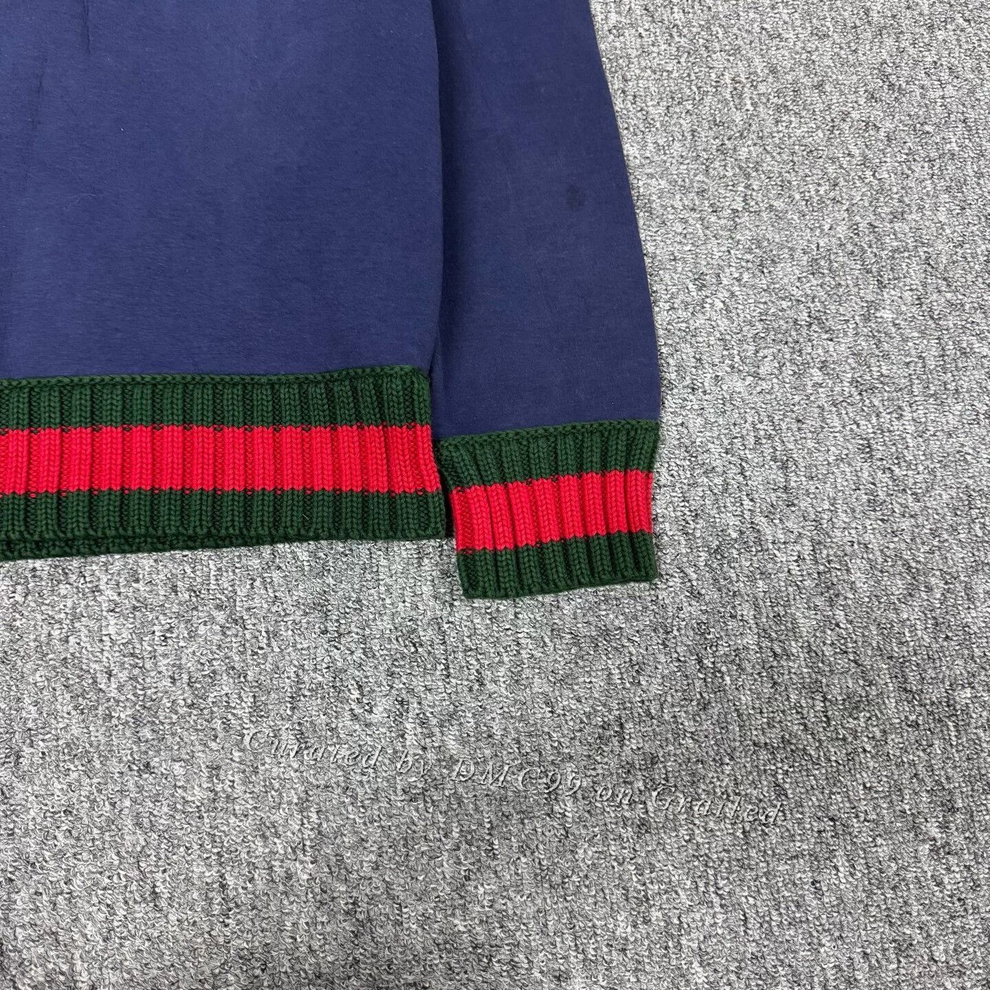 Gucci Gucci Red Green Stripe Space Cotton Sweatshirt Size US M / EU 48-50 / 2 - 3 Thumbnail
