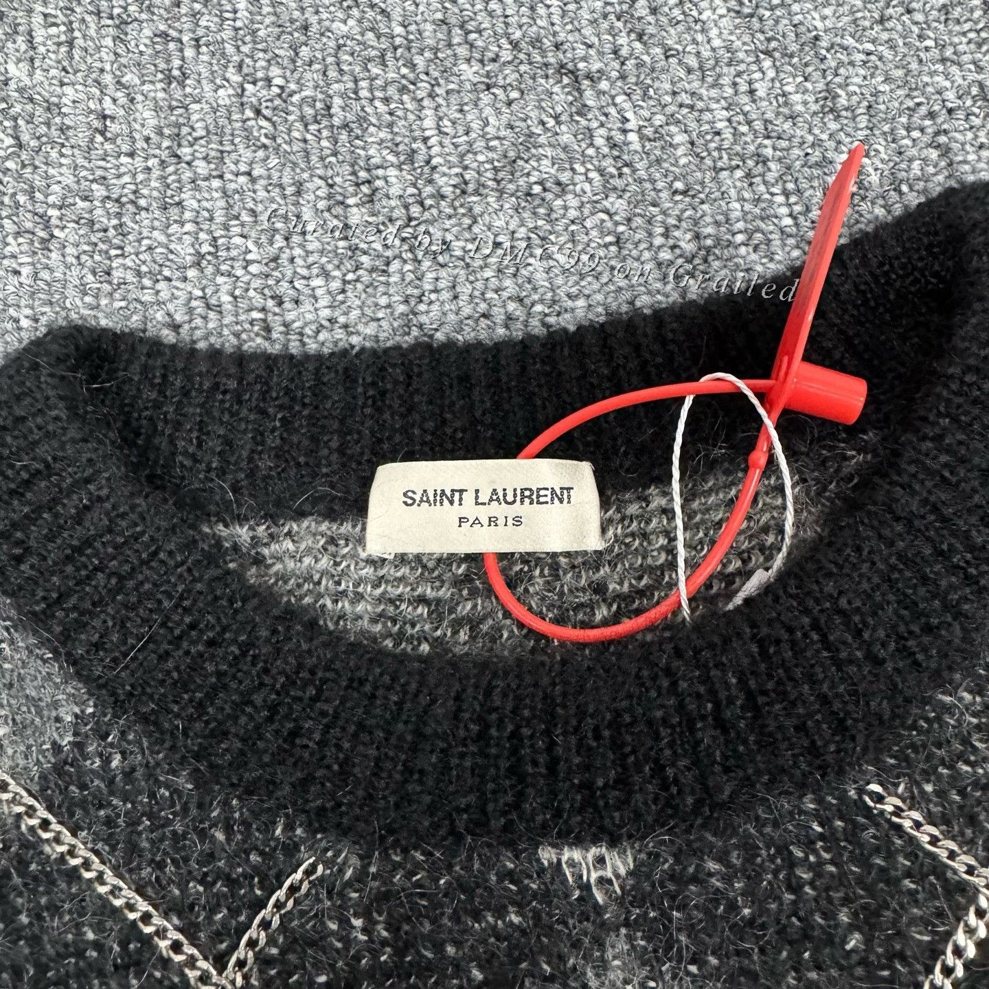 Saint Laurent Paris Saint Laurent SLP Chain Argyle Sweater Size US S / EU 44-46 / 1 - 5 Thumbnail