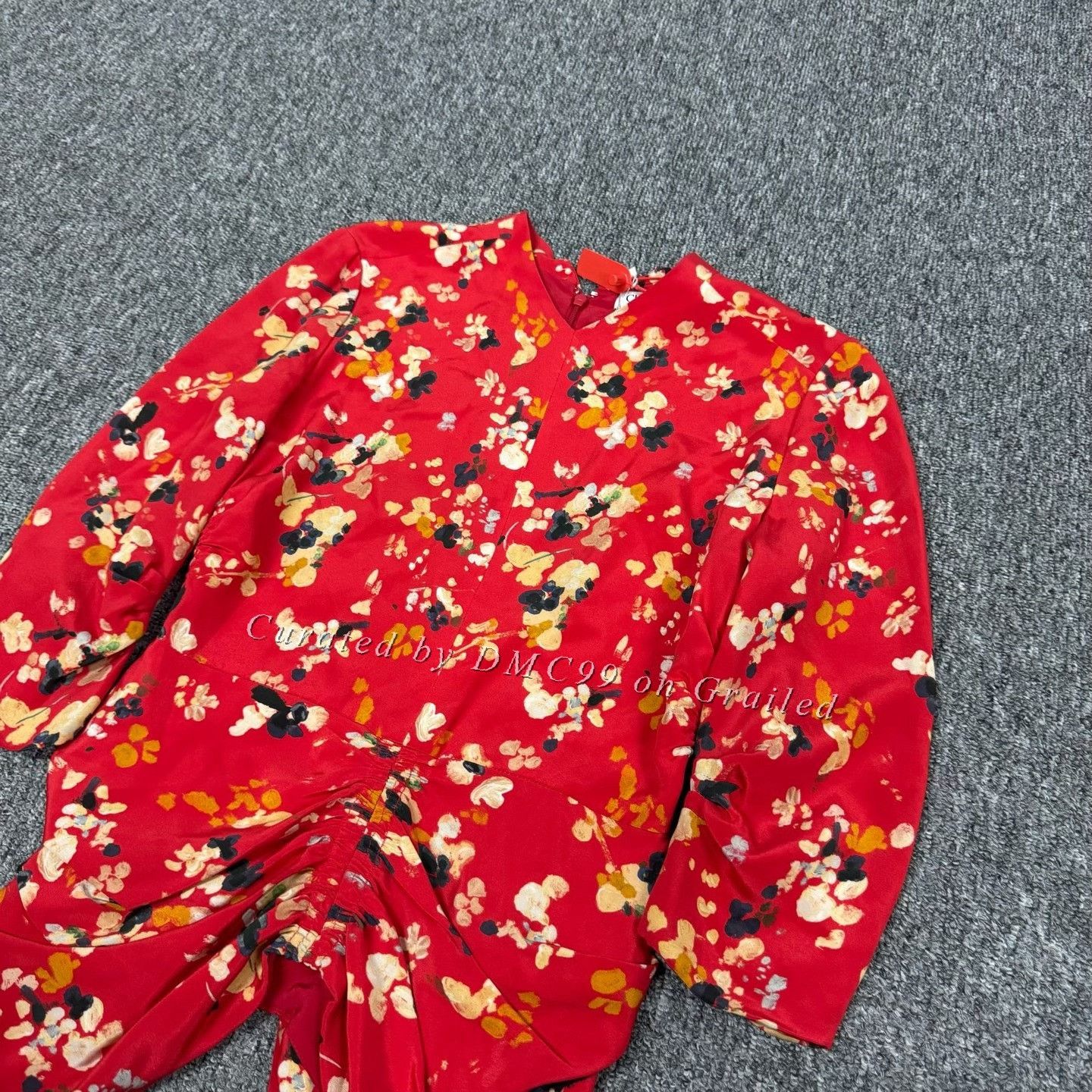 Dior Dior Red Floral Silk Shirt Size XS / US 0-2 / IT 36-38 - 4 Thumbnail